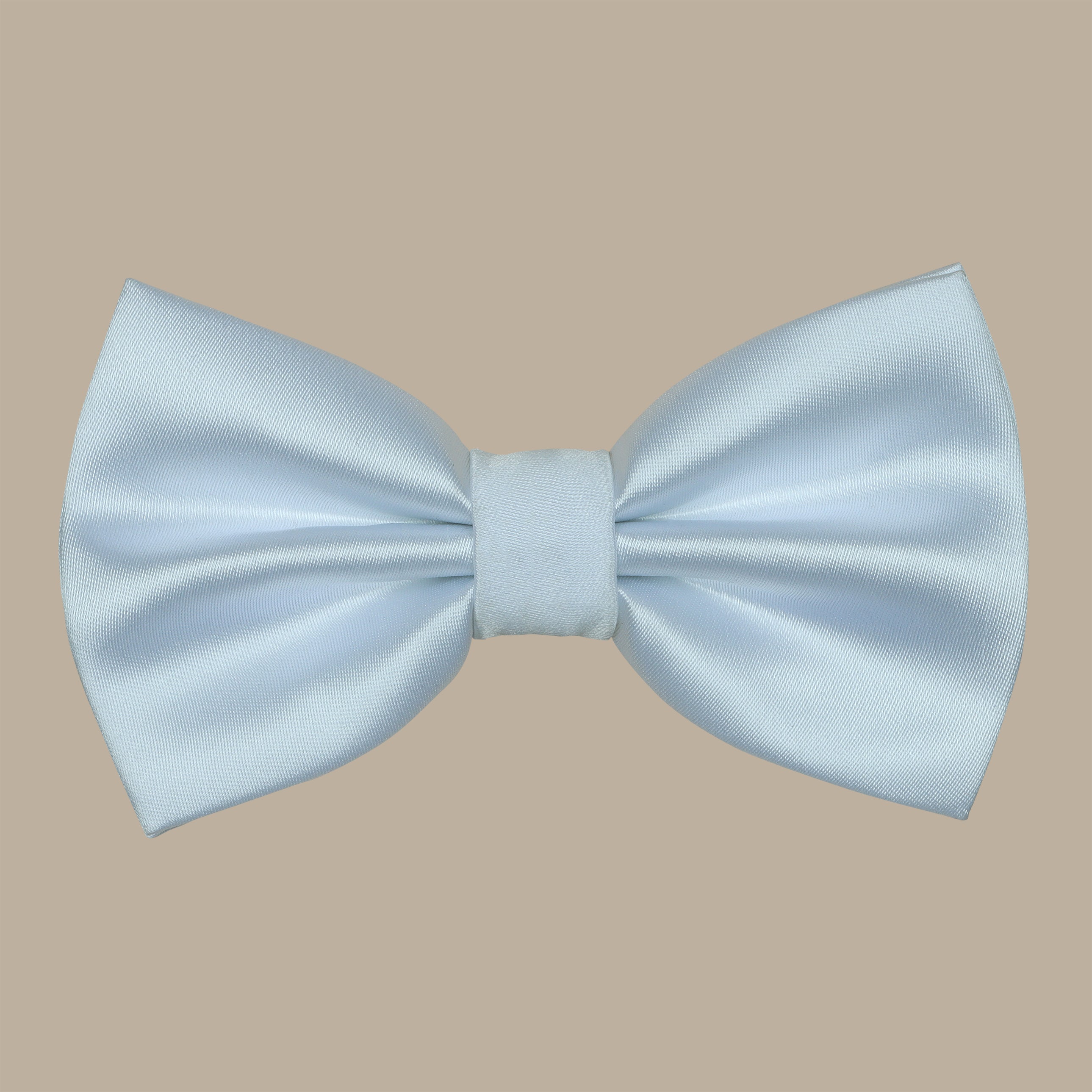 Classic White Satin Bow Tie