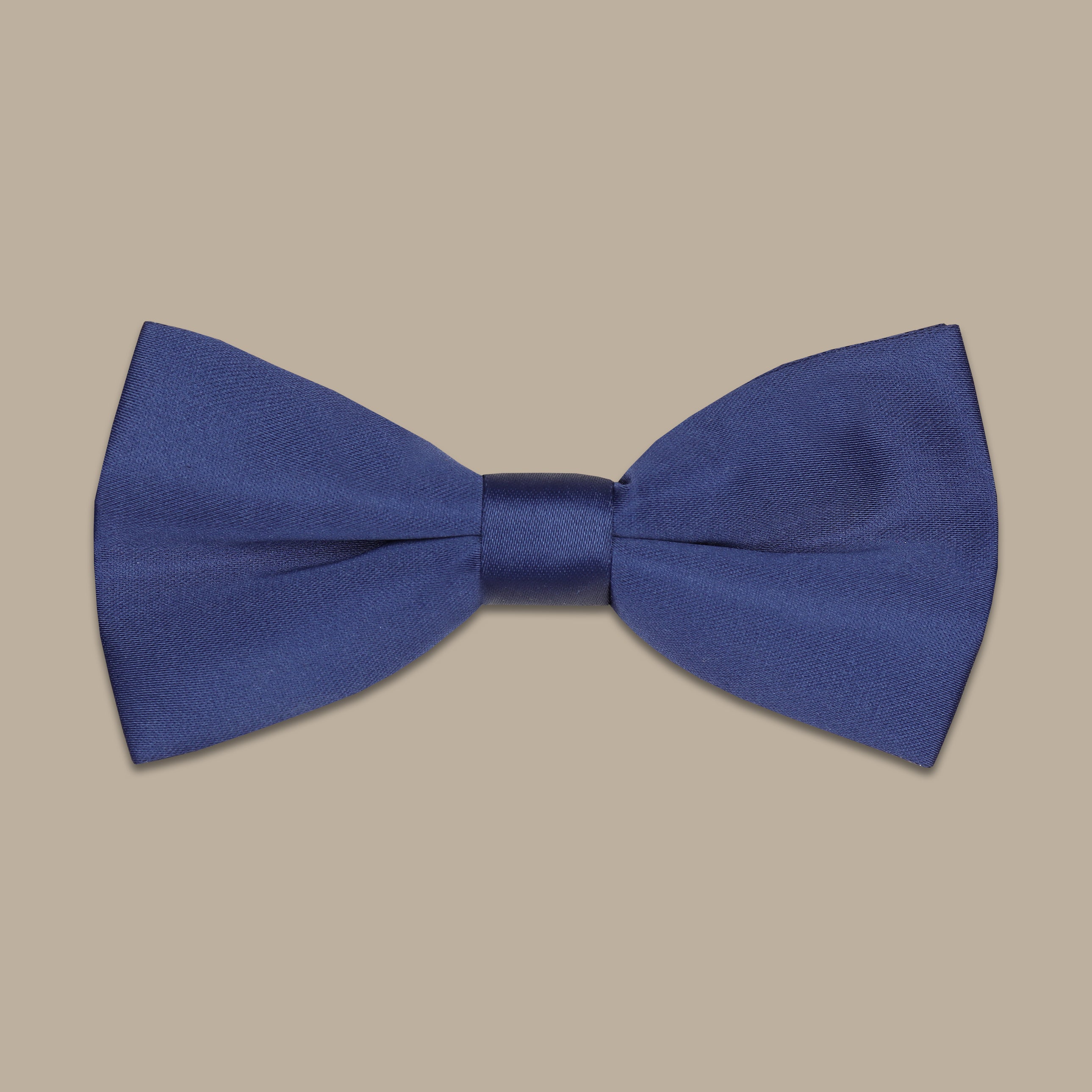 Navy Satin Bowtie