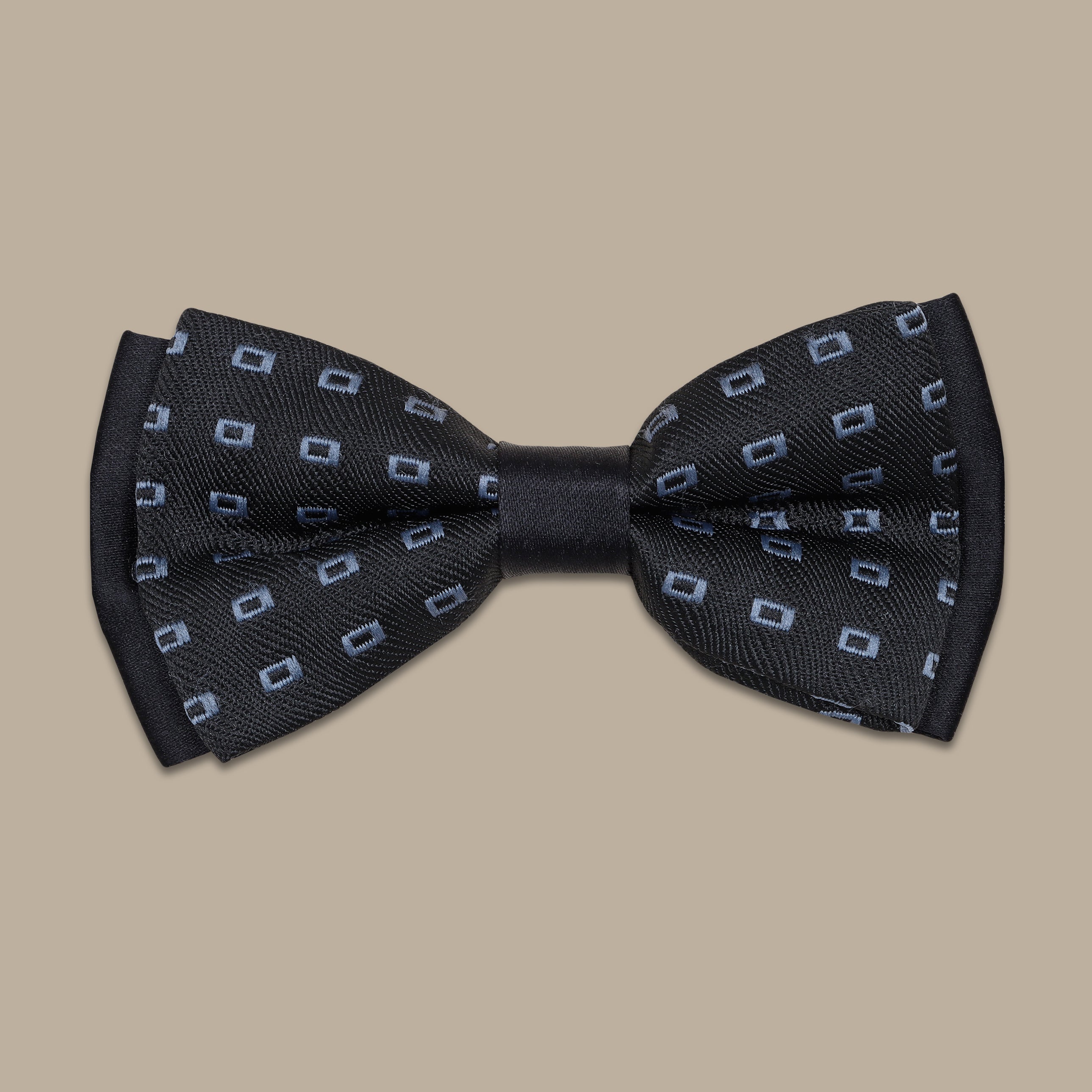 Black Basic Satin Bowtie