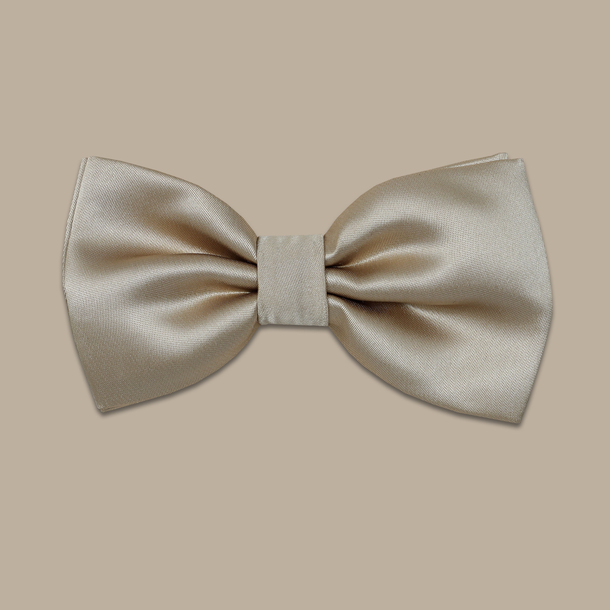 Dark Gold Satin Bowtie