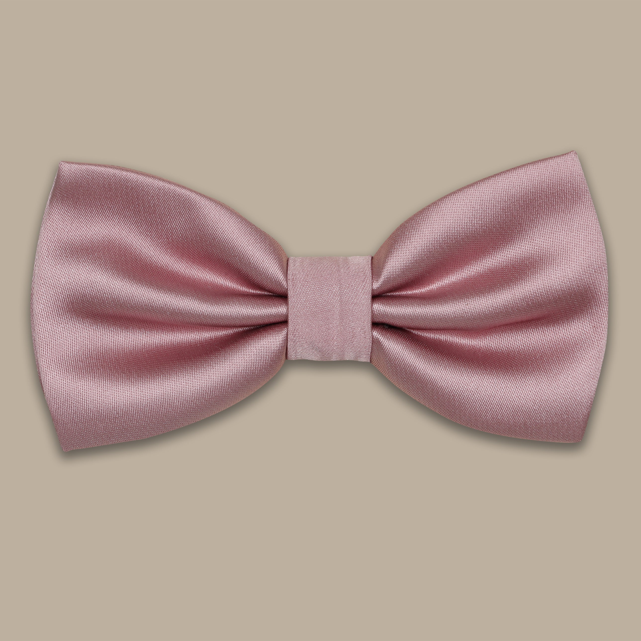 Rose Gold Satin Bow Tie