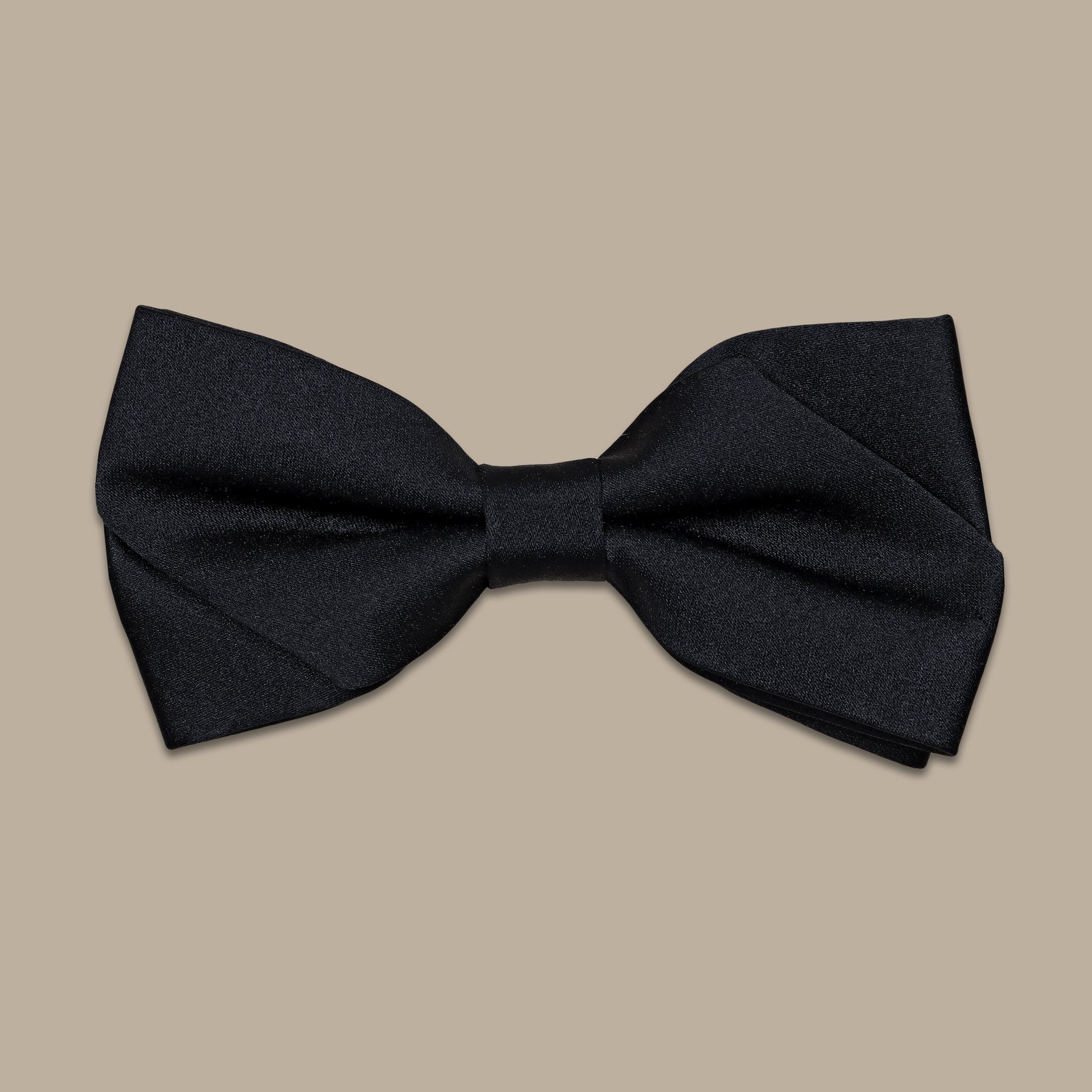 Black Double Fabric Bowtie