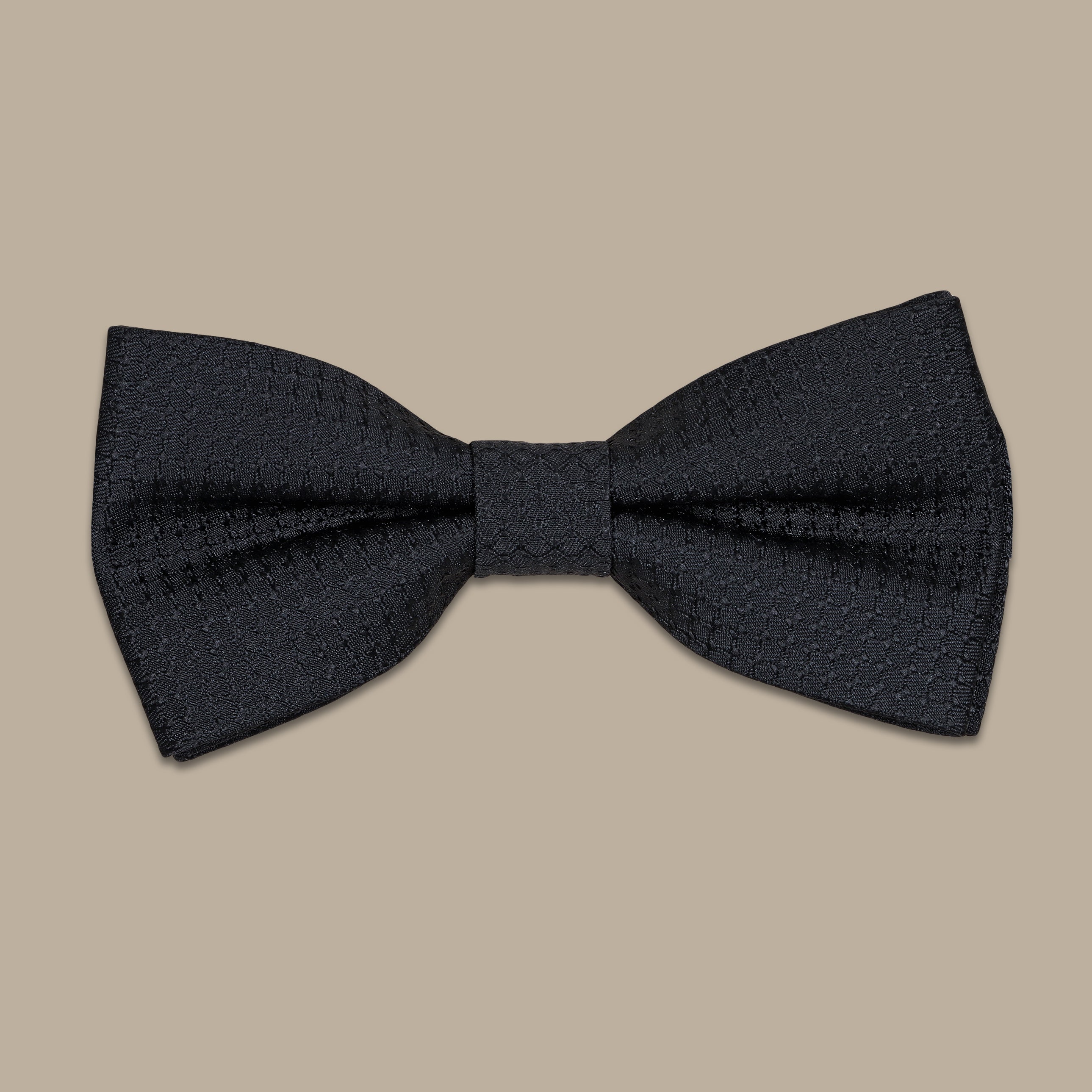 Black Patterned Bowtie