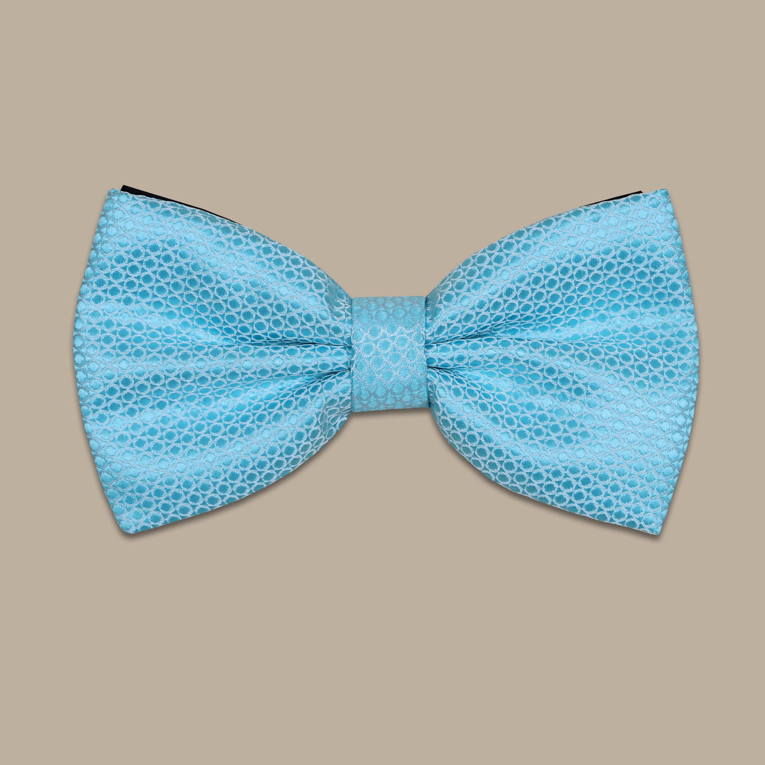 Turquoise Circles Structure Bowtie