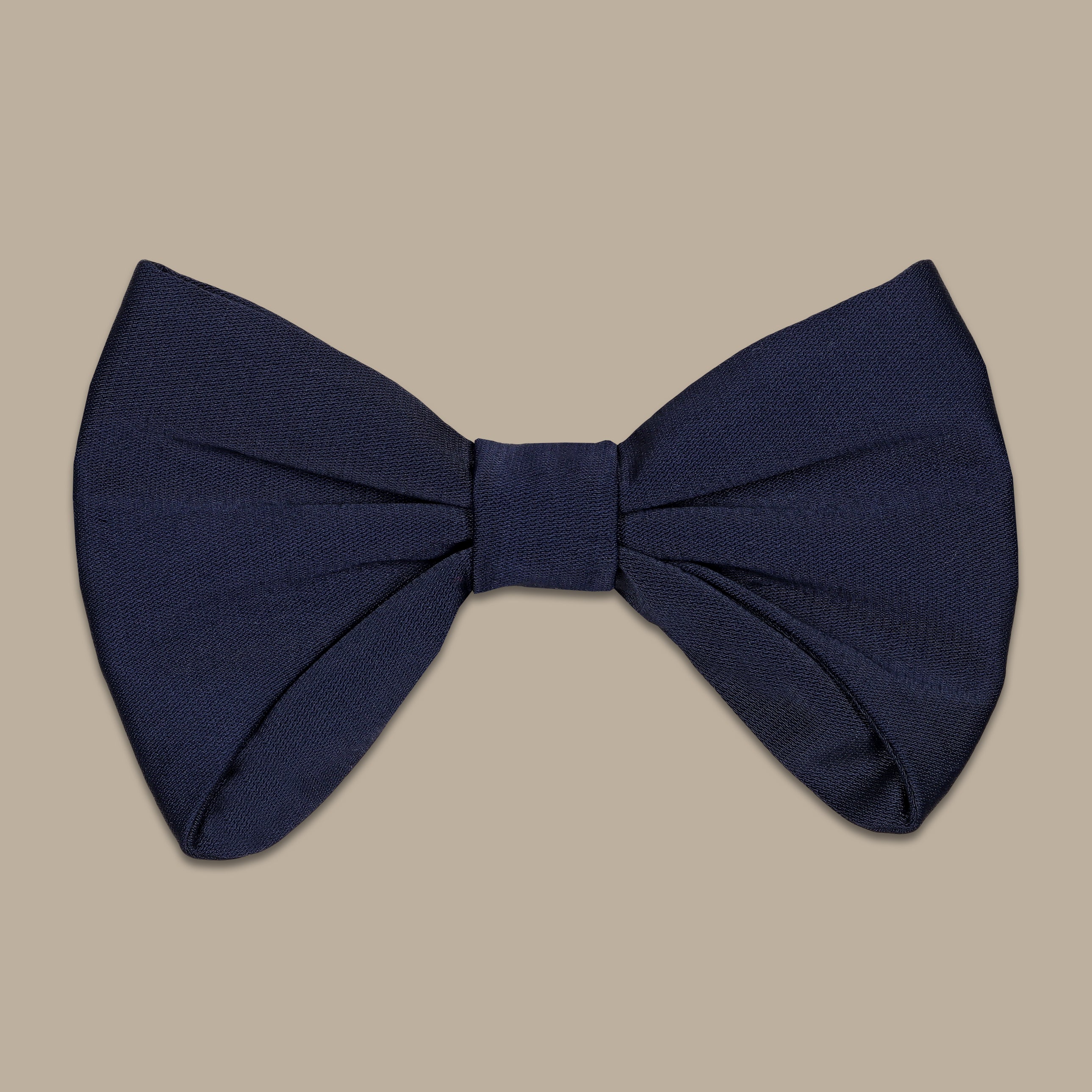 Navy Satin Bowtie