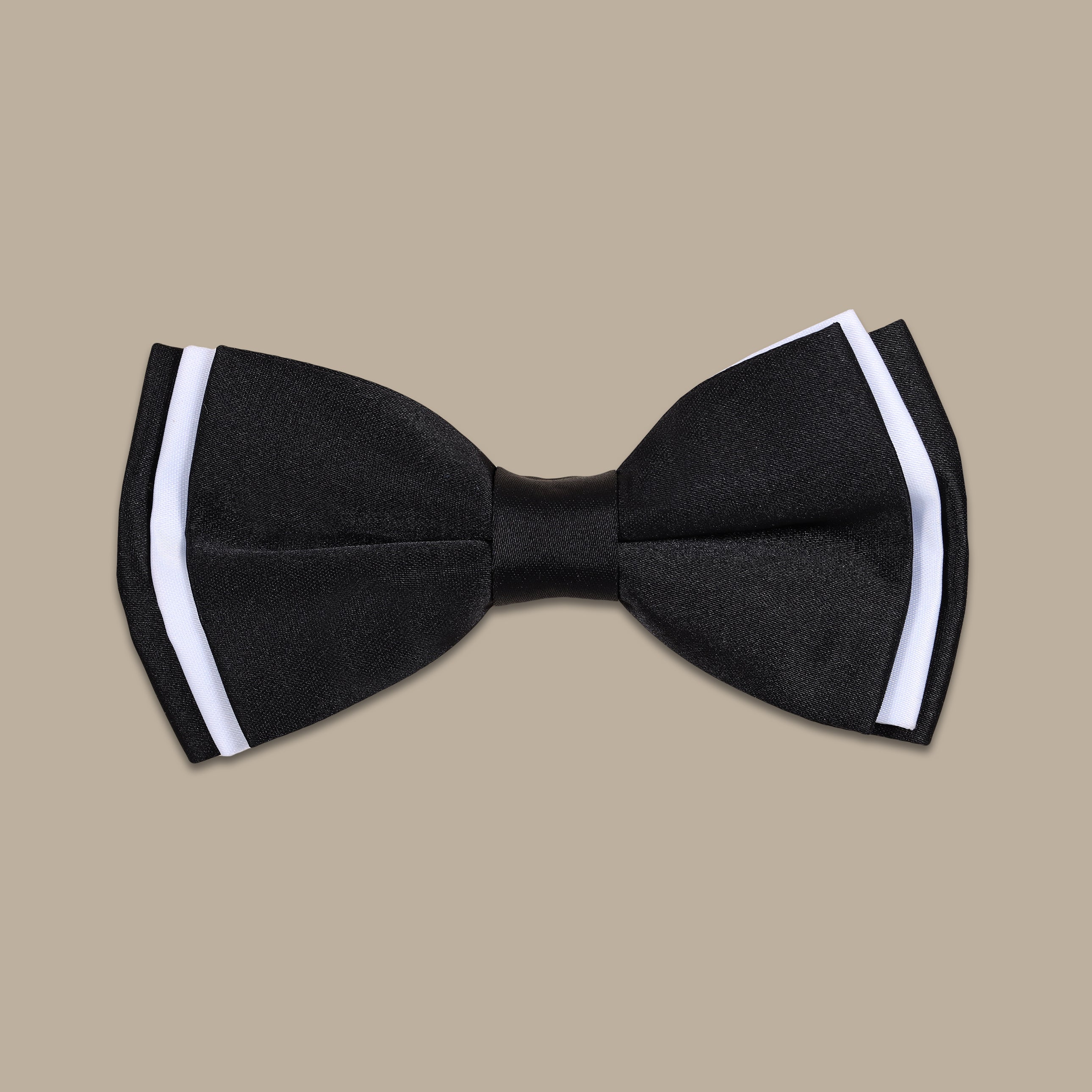 Black 3 Layers Bowtie