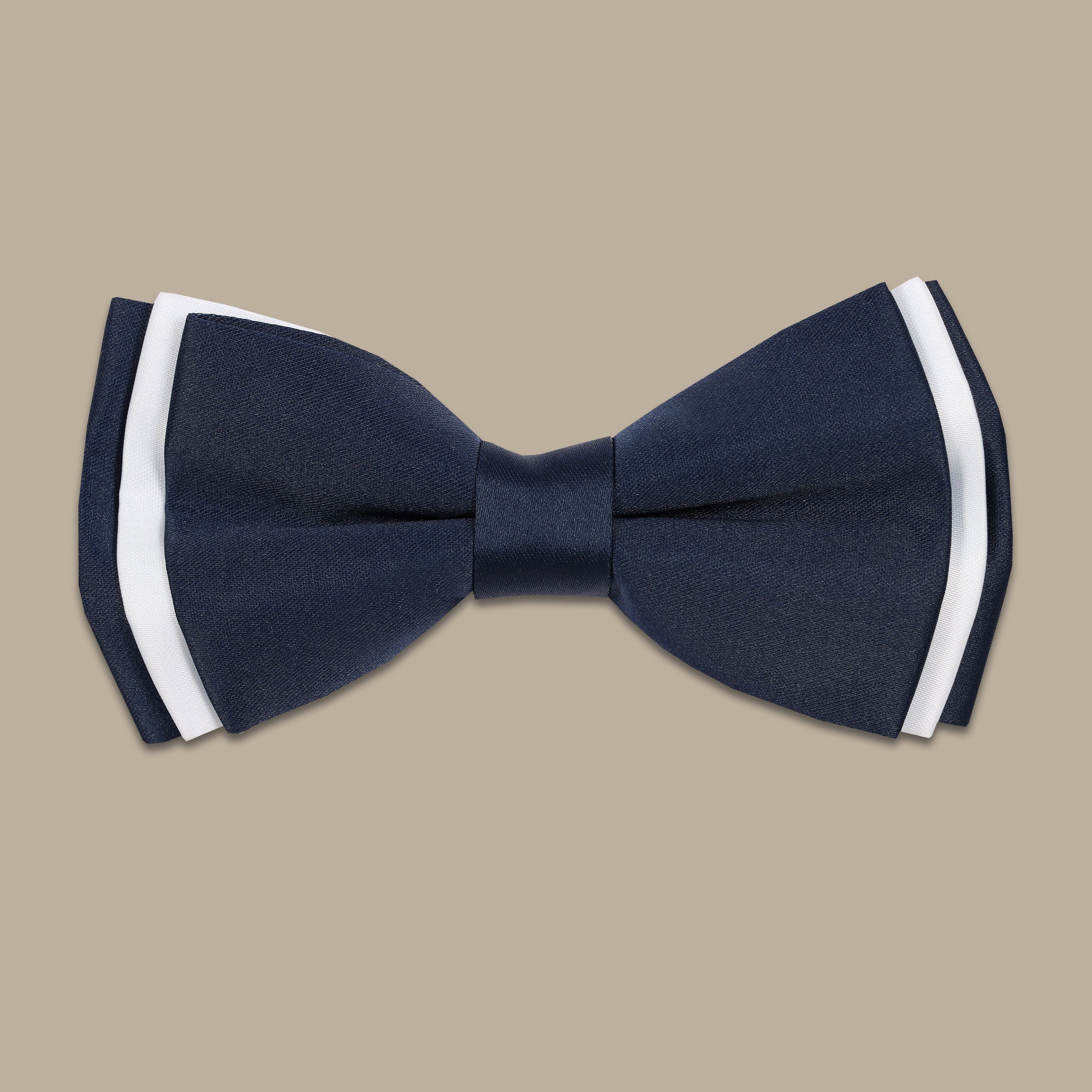 Triple Layered Navy Bowtie: Sleek & Sophisticated