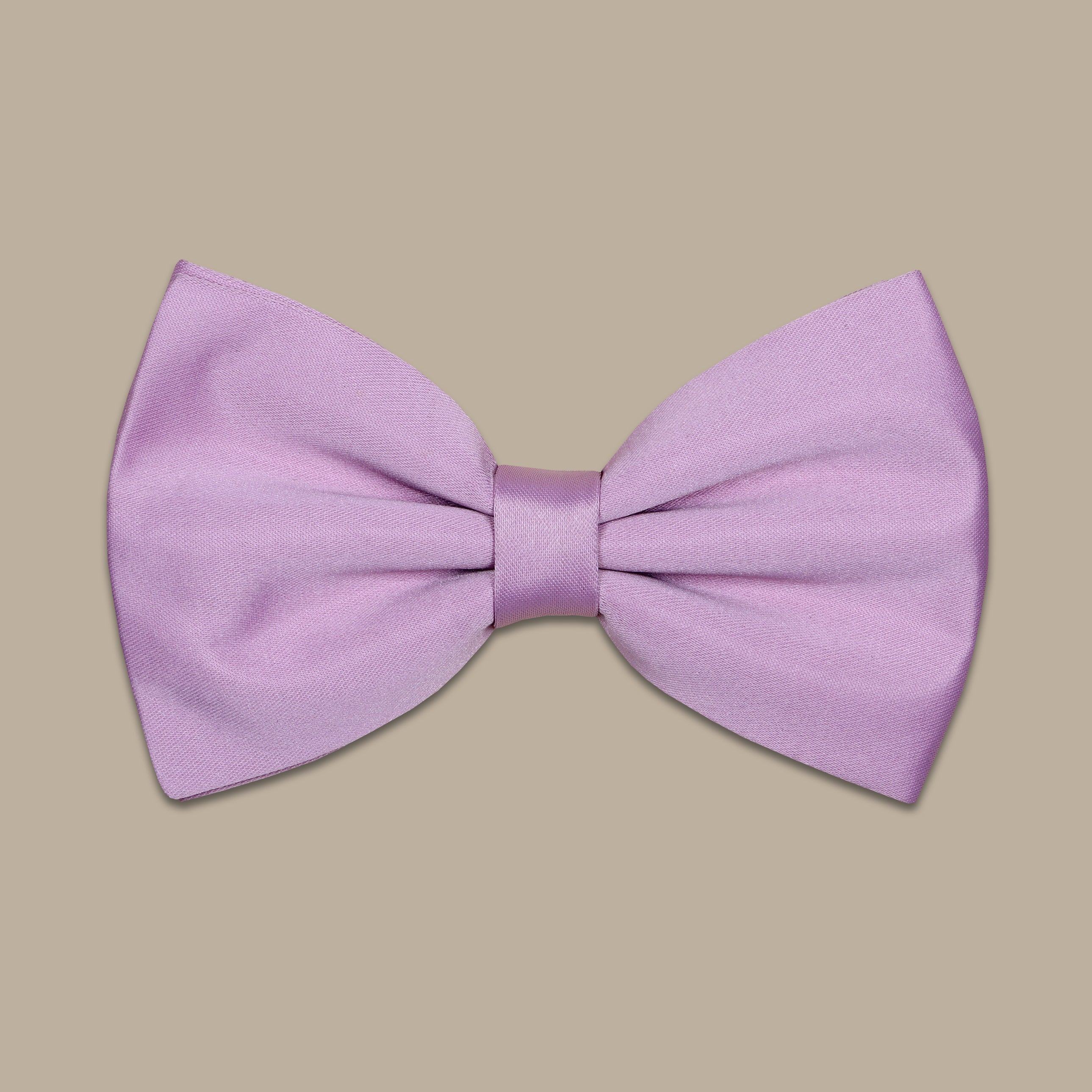 Lilac Satin Plain Bowtie