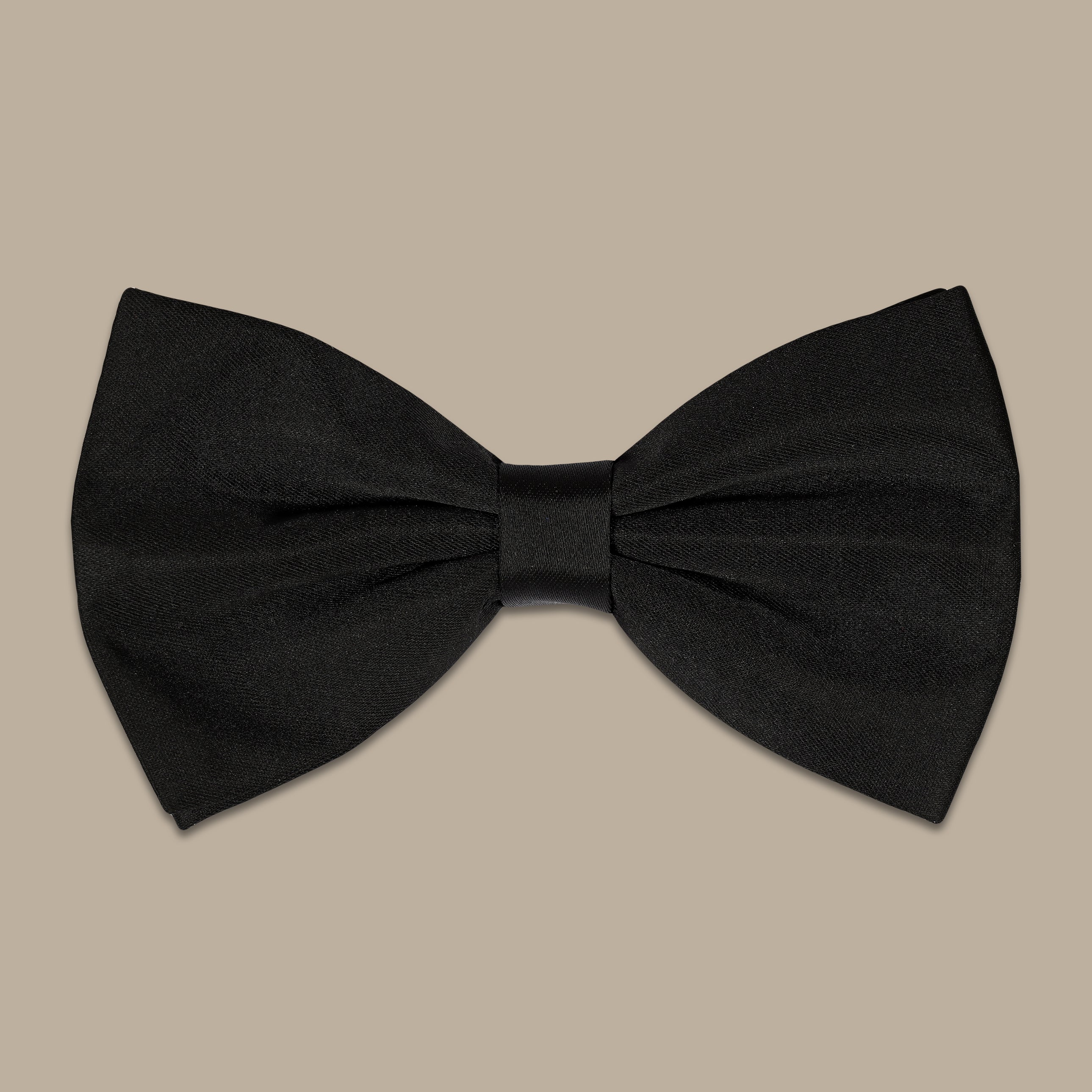 Black Satin Bowtie