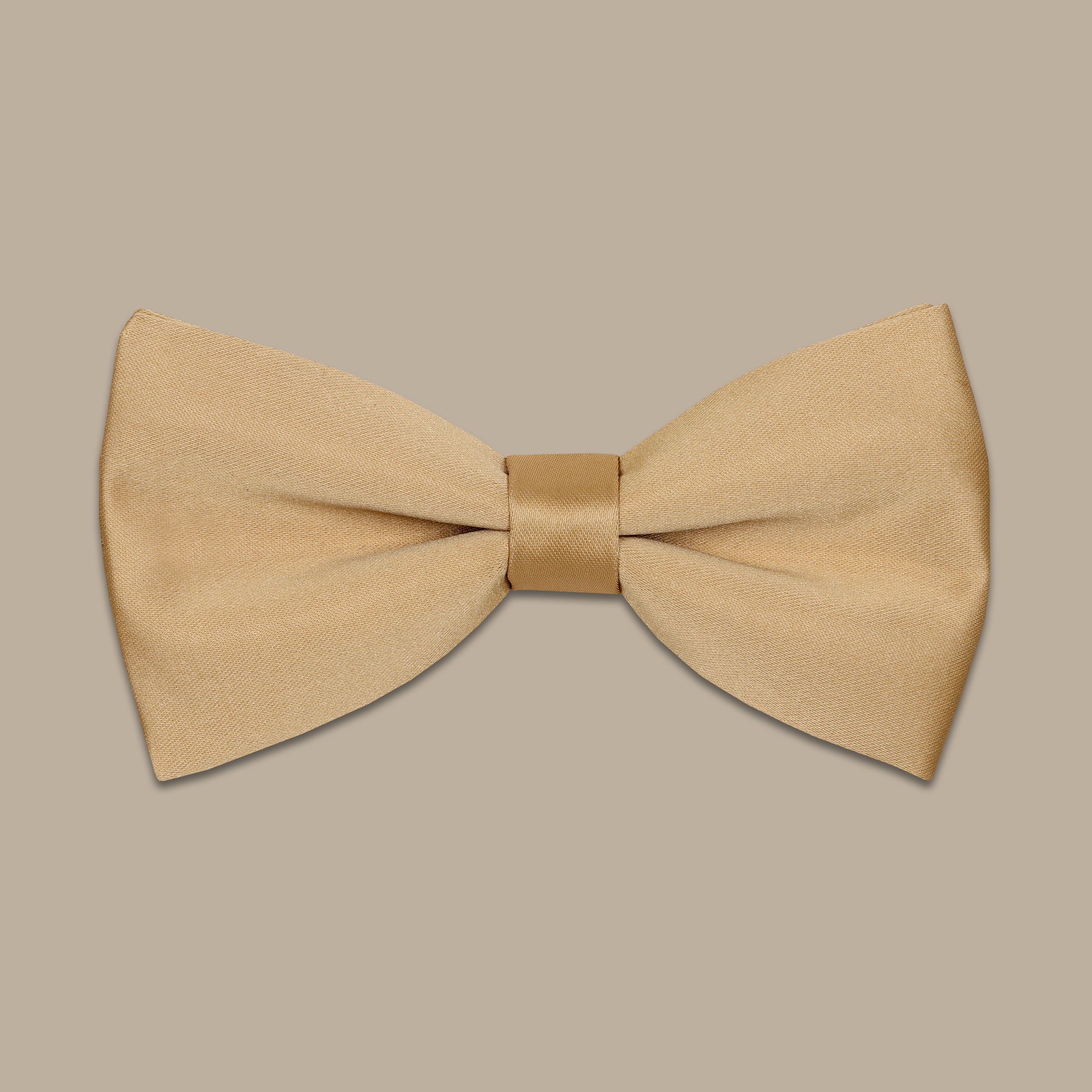 Satin Small Plain Gold Bowtie