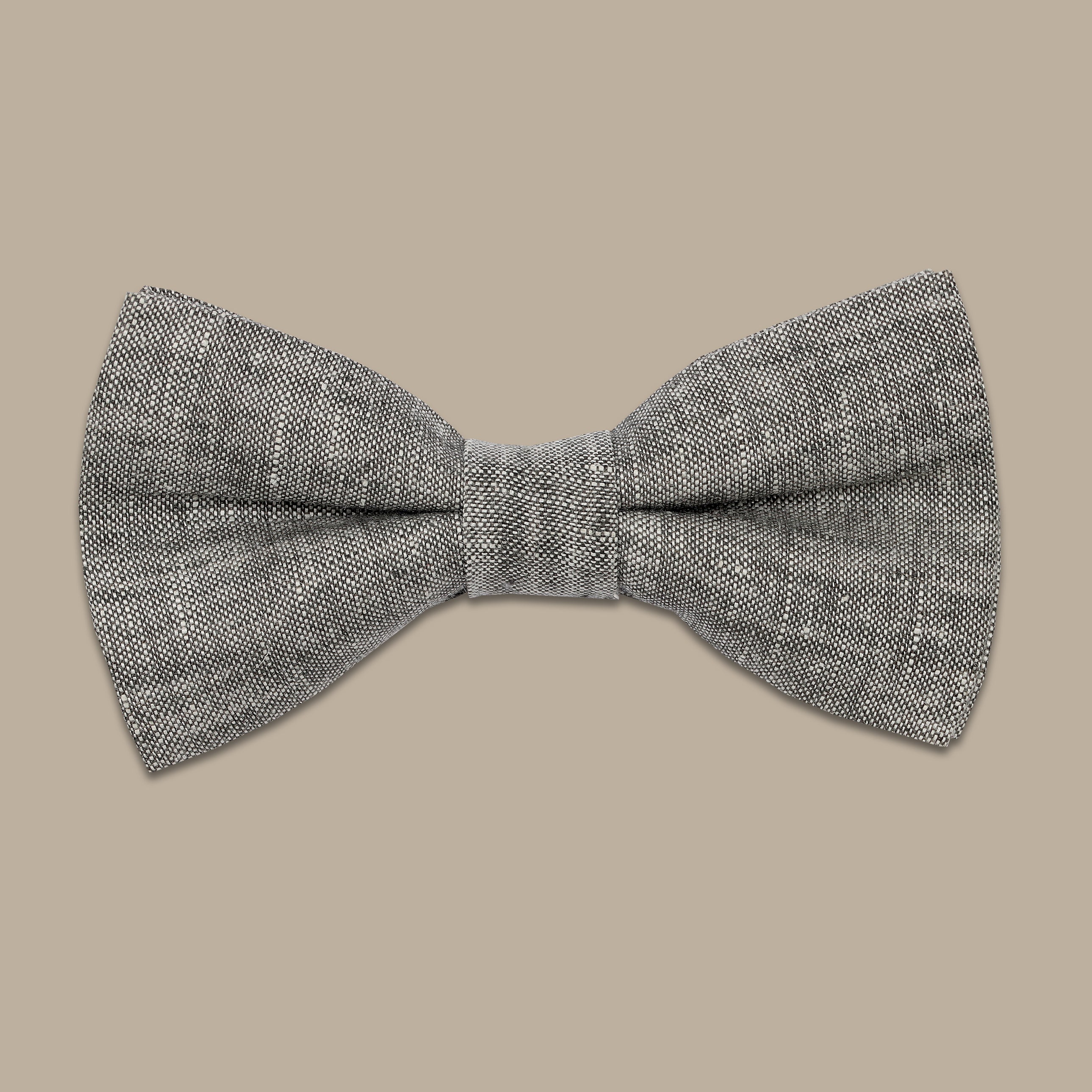 Grey Bowtie Double Layer Linen