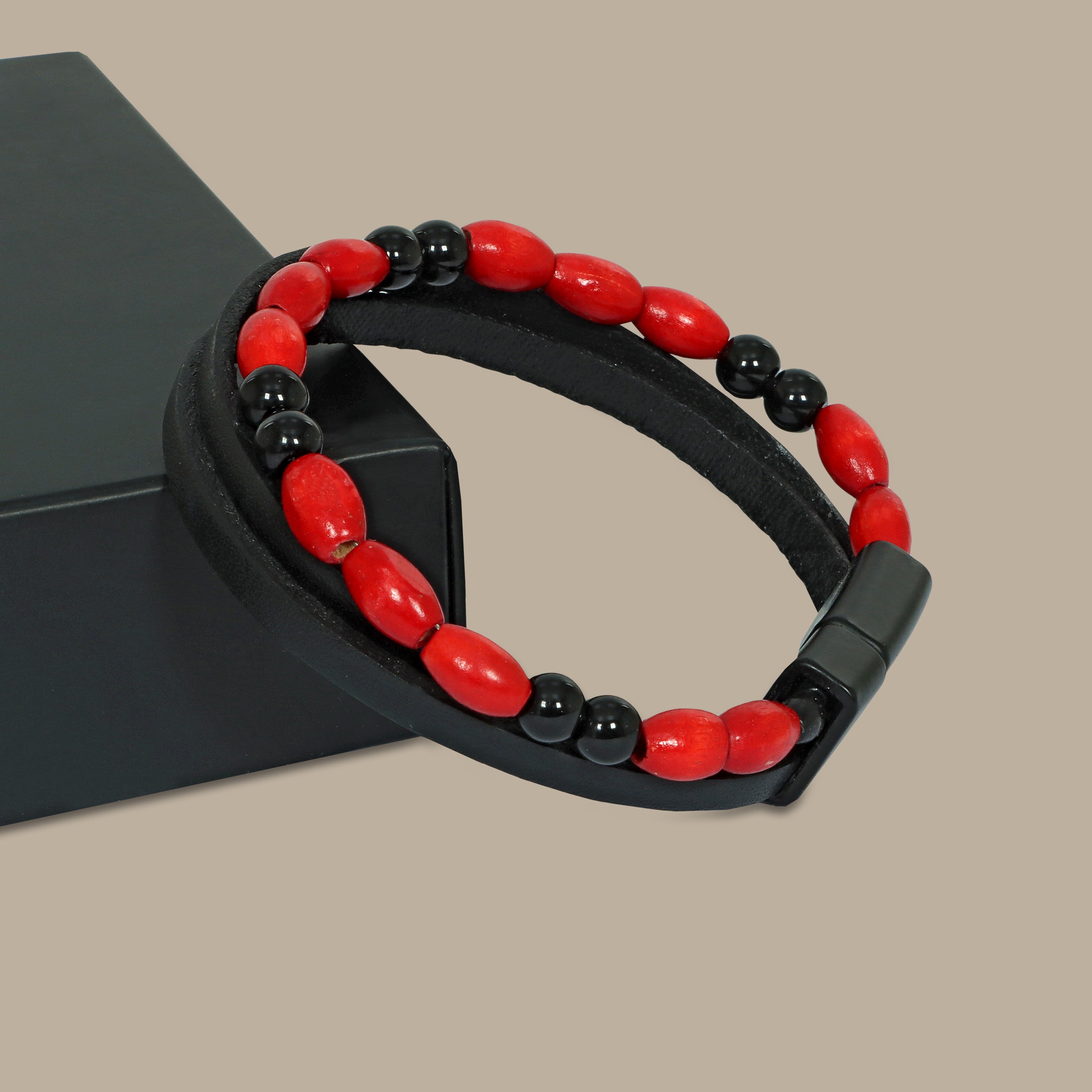 Leather Bracelet With Stones