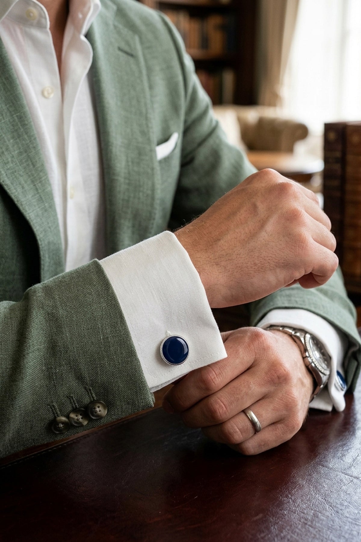Navy Elegance Cufflinks