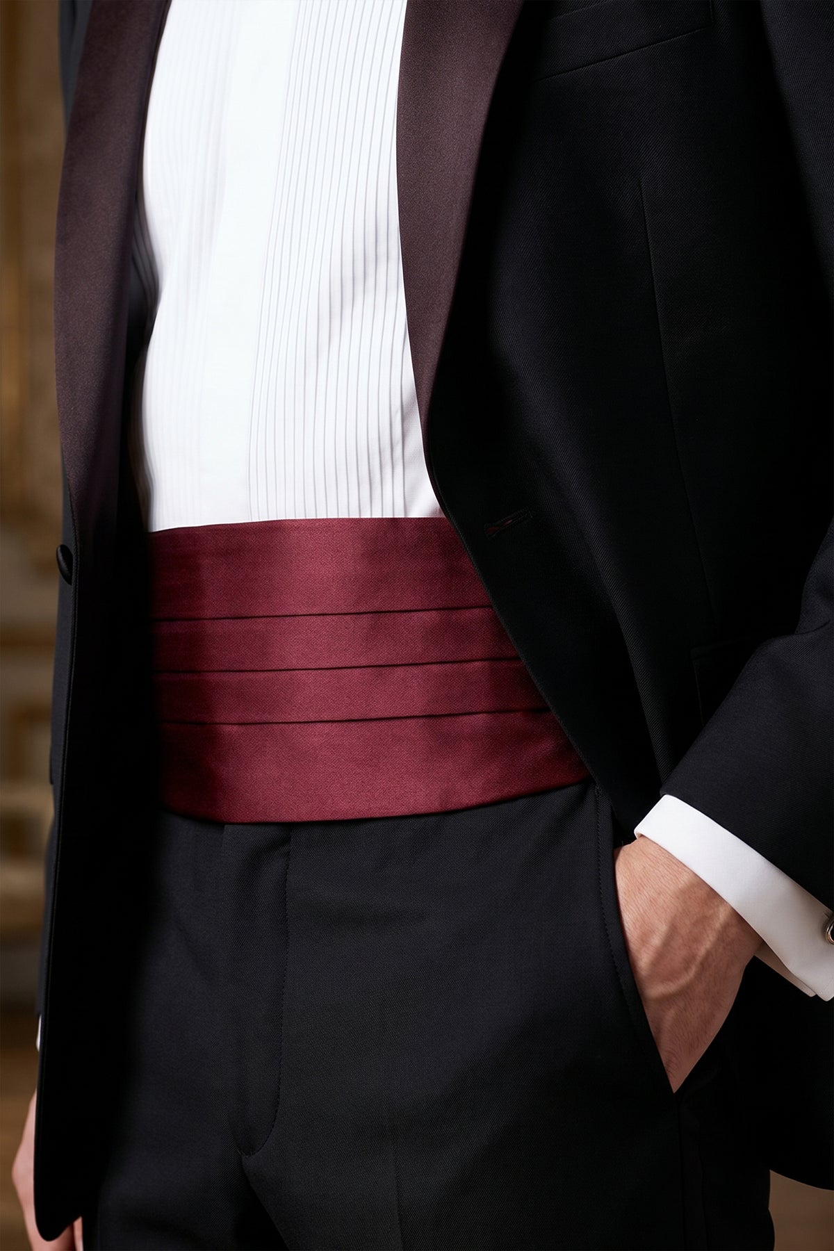 Burgundy Cummerbund Set