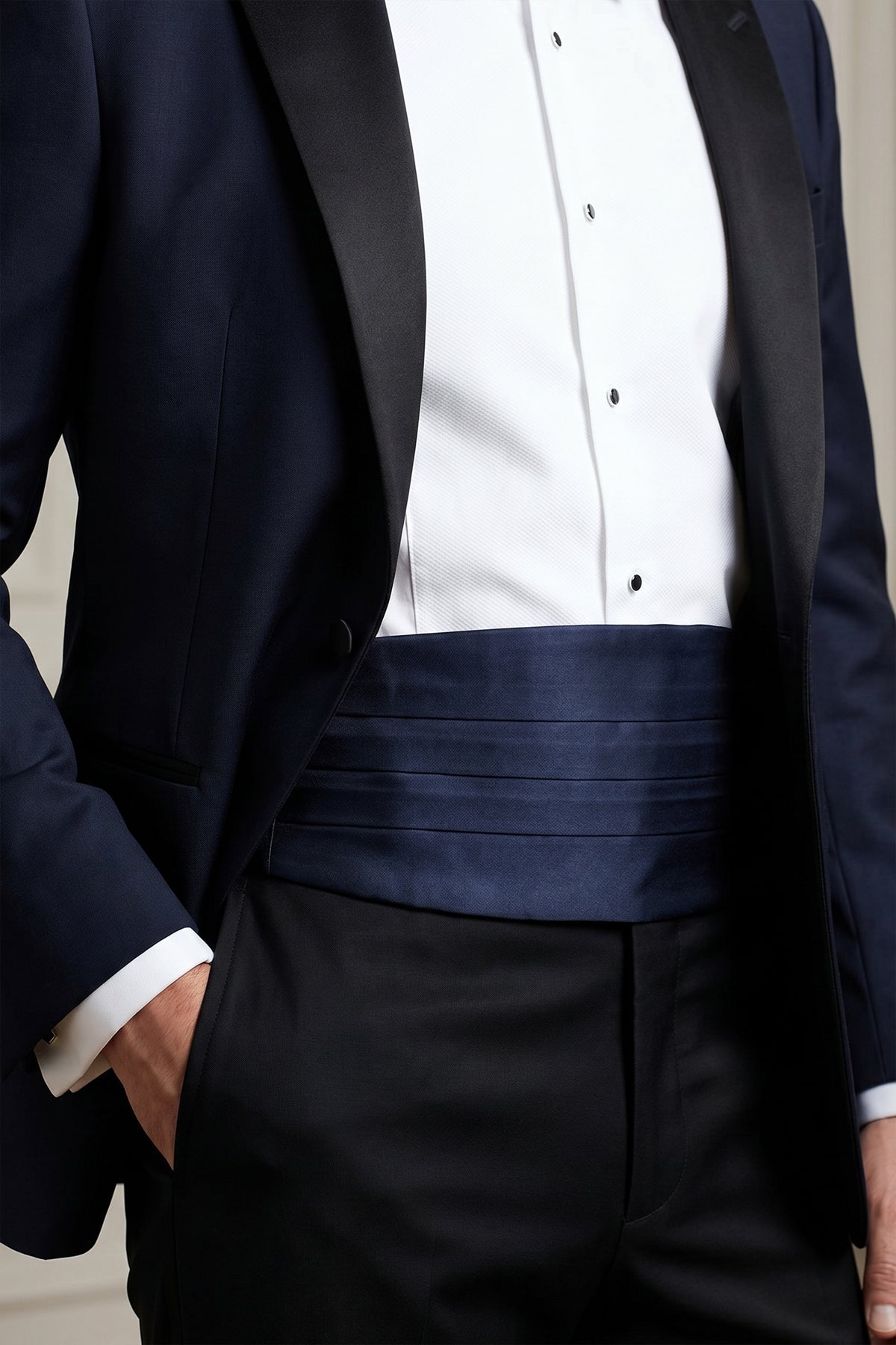 Navy Cummerbund Set
