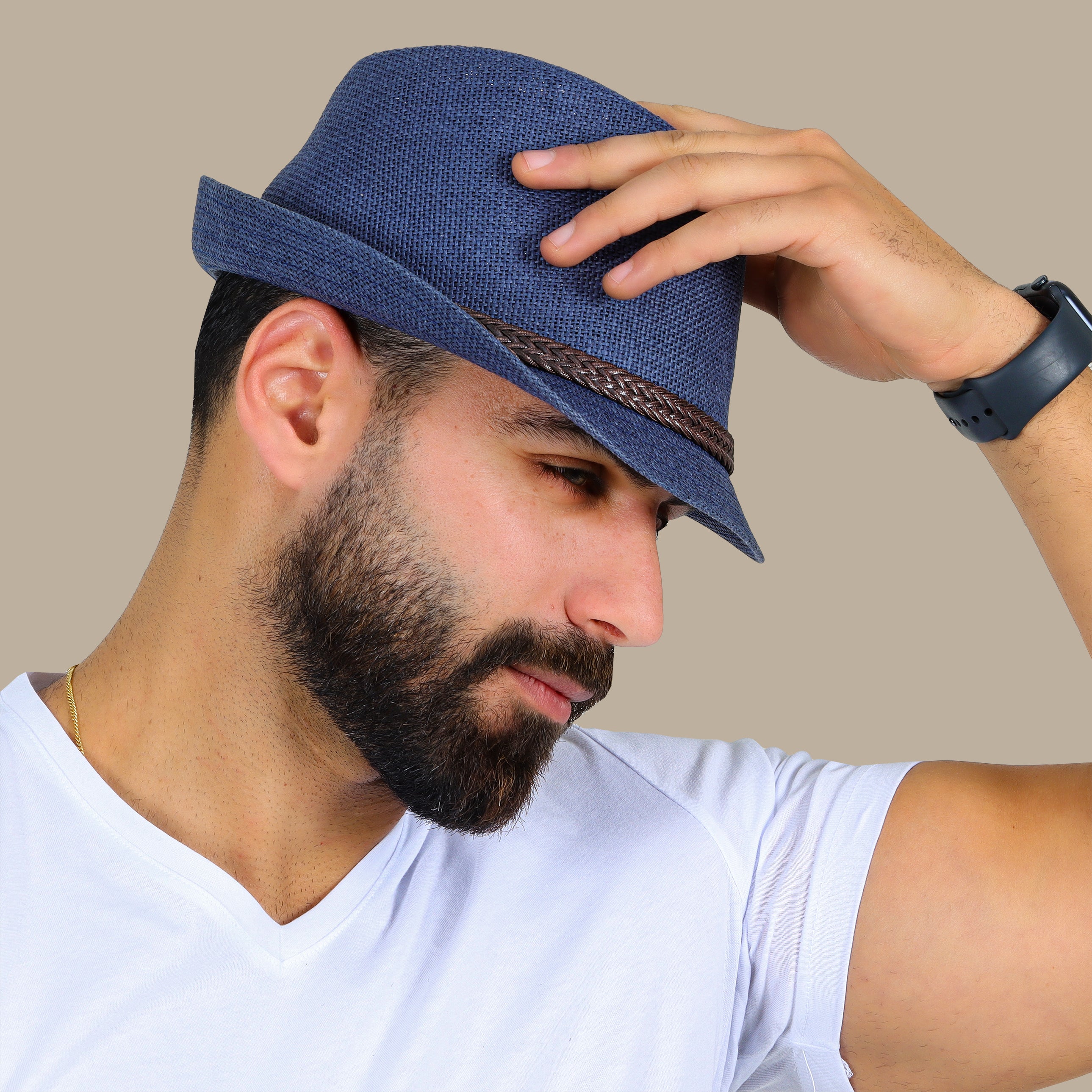 Plain Summer Blue Hat