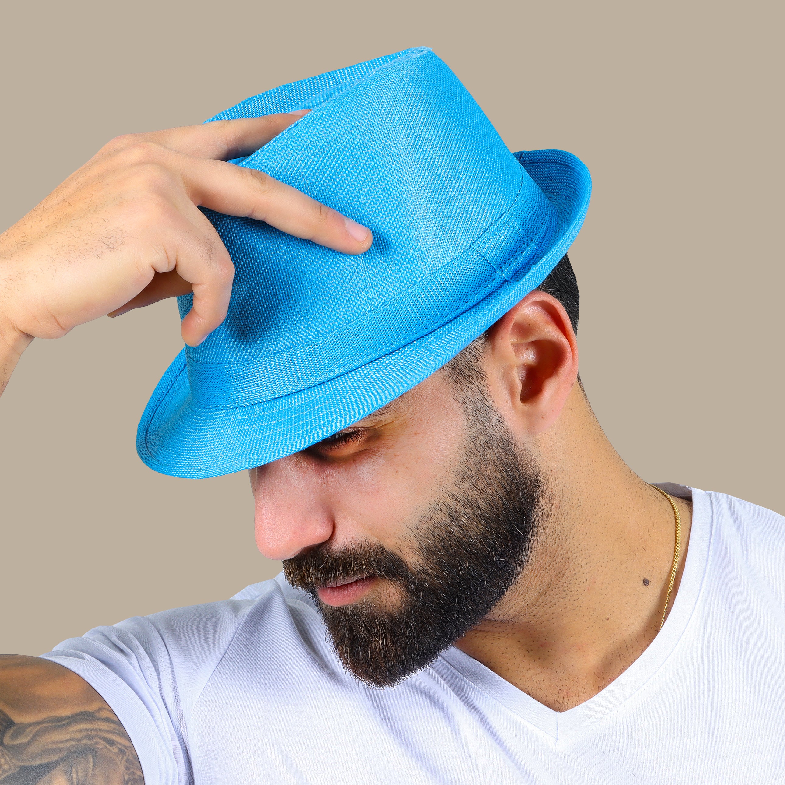 Light Blue Plain Hat