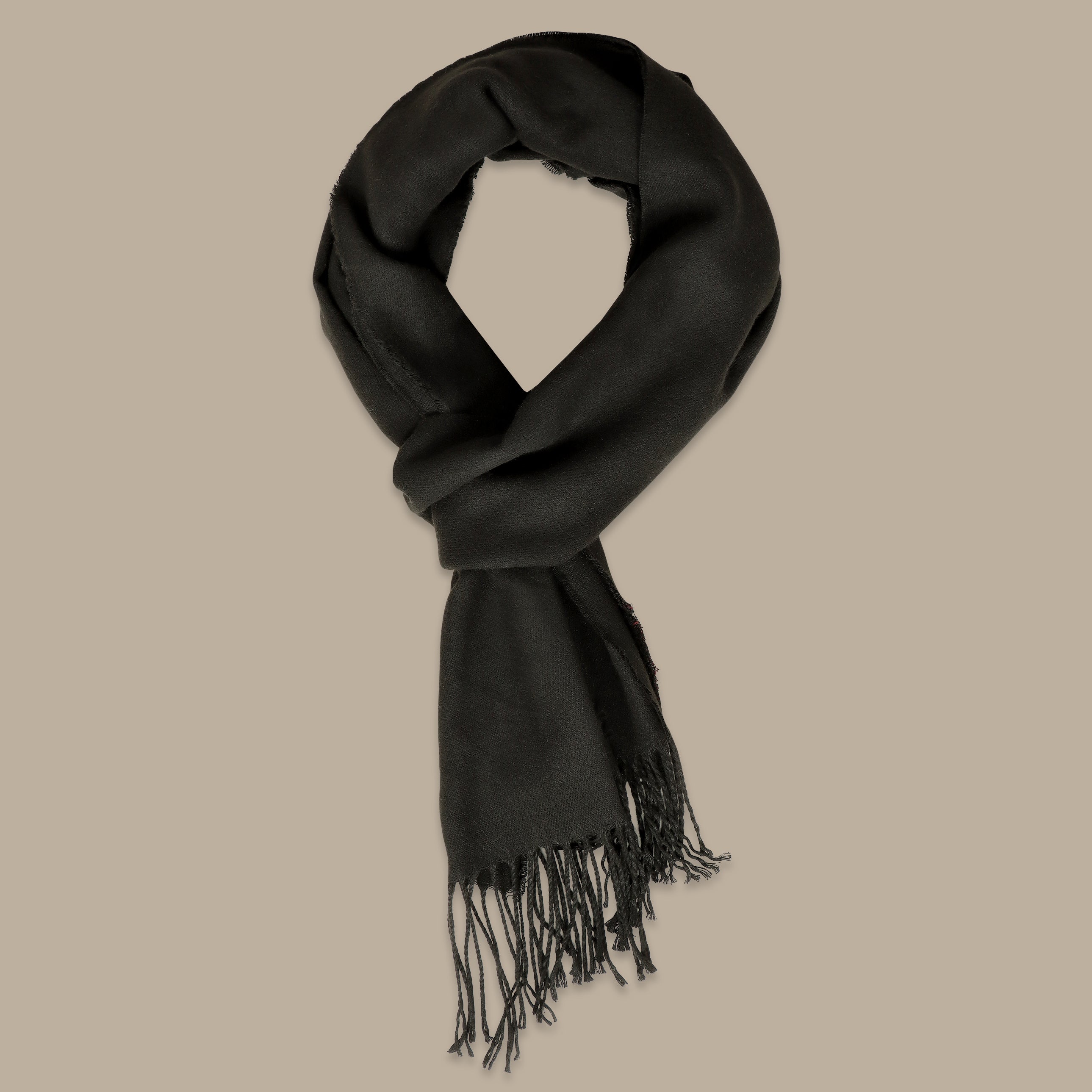 Plain Black Scarf