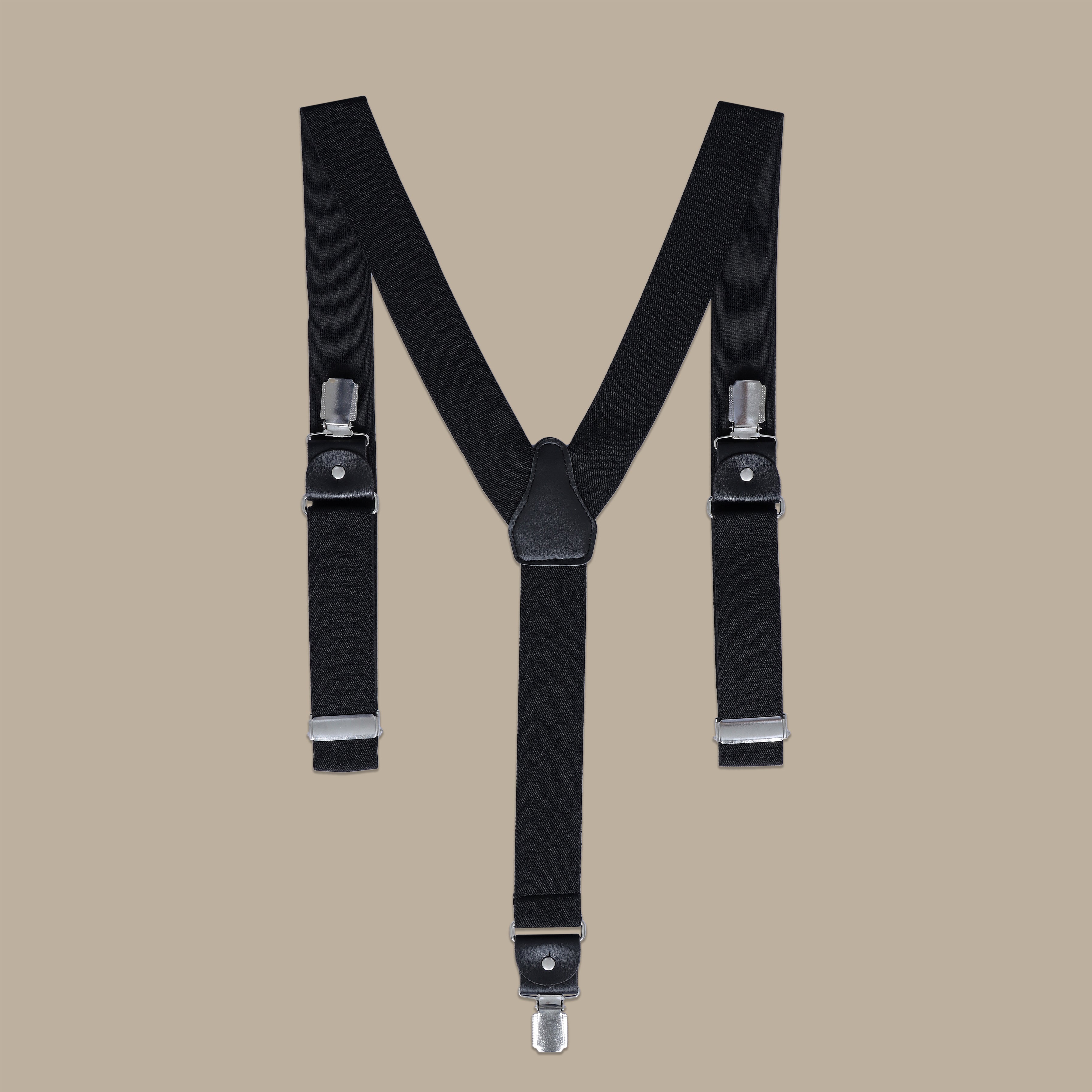 Wide Black Suspenders