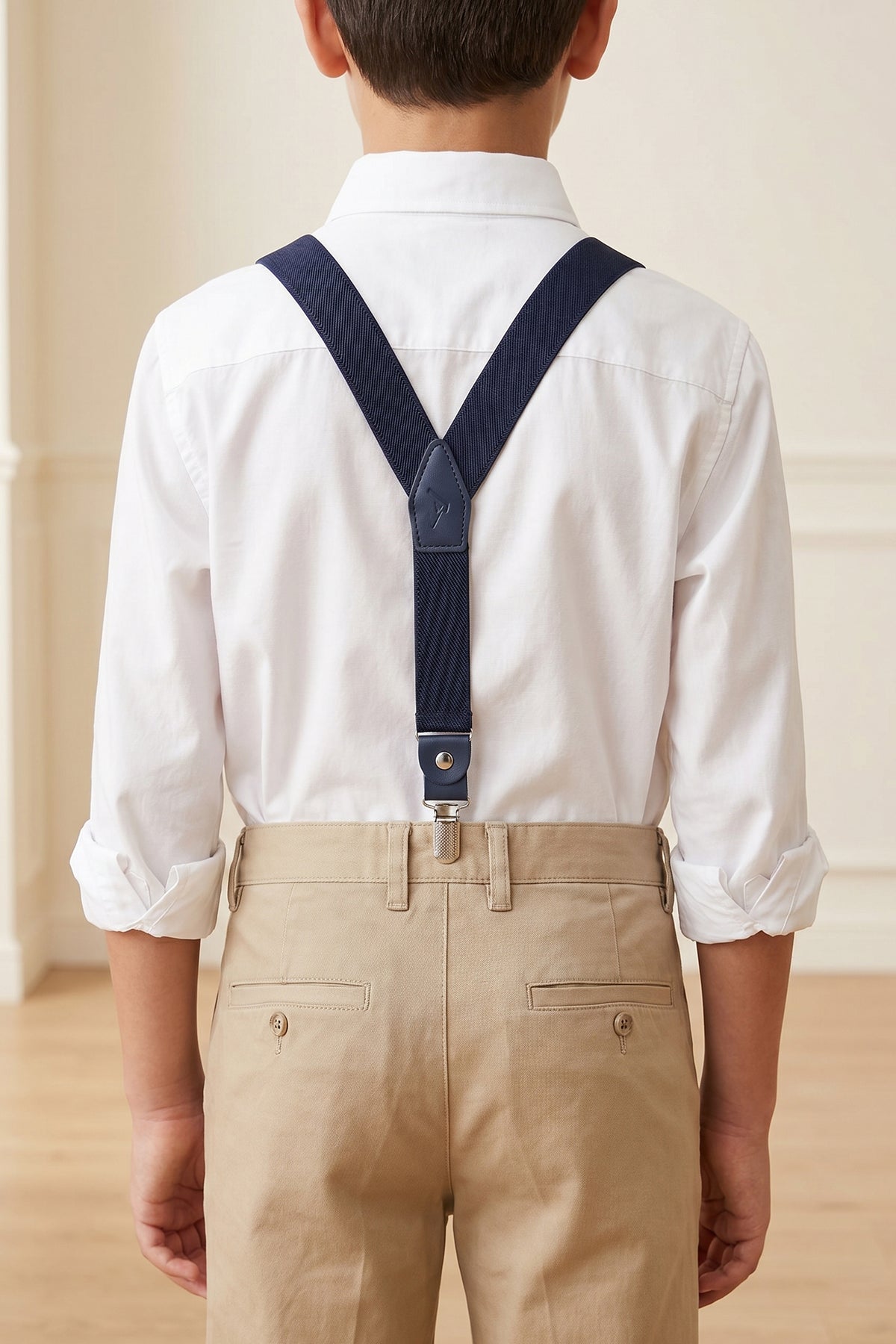 Basic Navy Suspenders for Kids