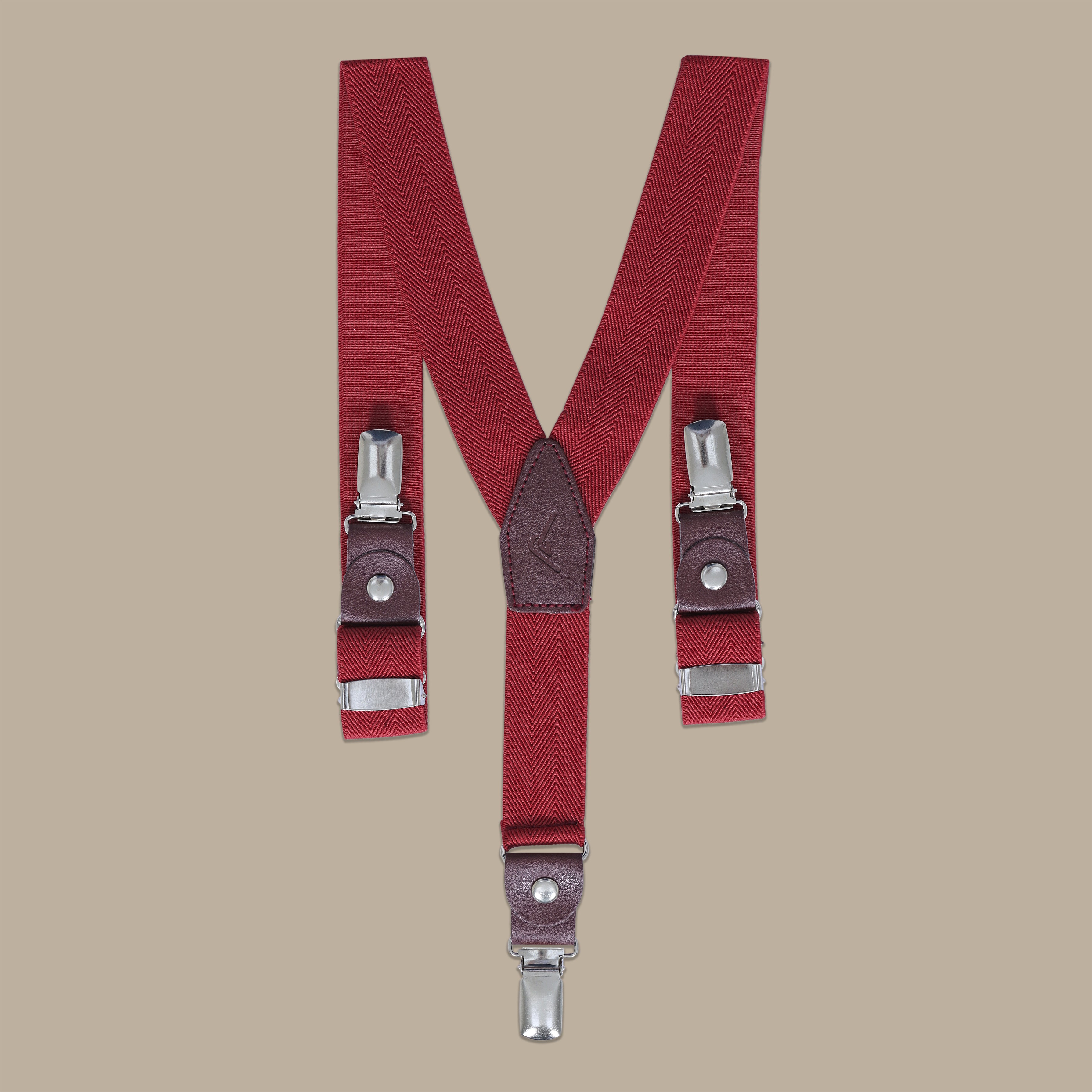 Basic Burgundy Suspenders for Kids