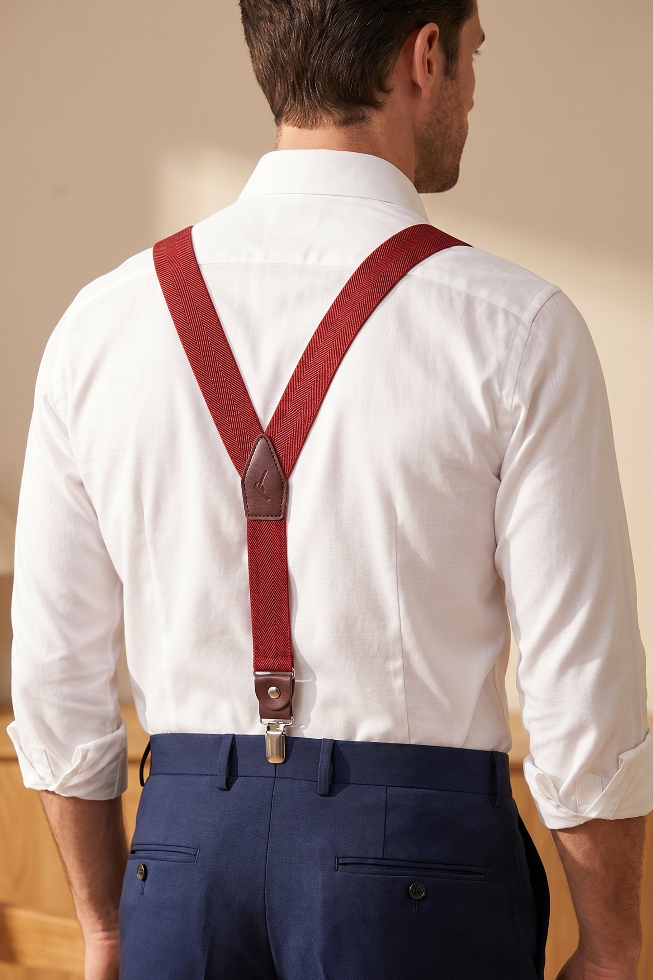 Basic Burgundy Suspenders for Kids