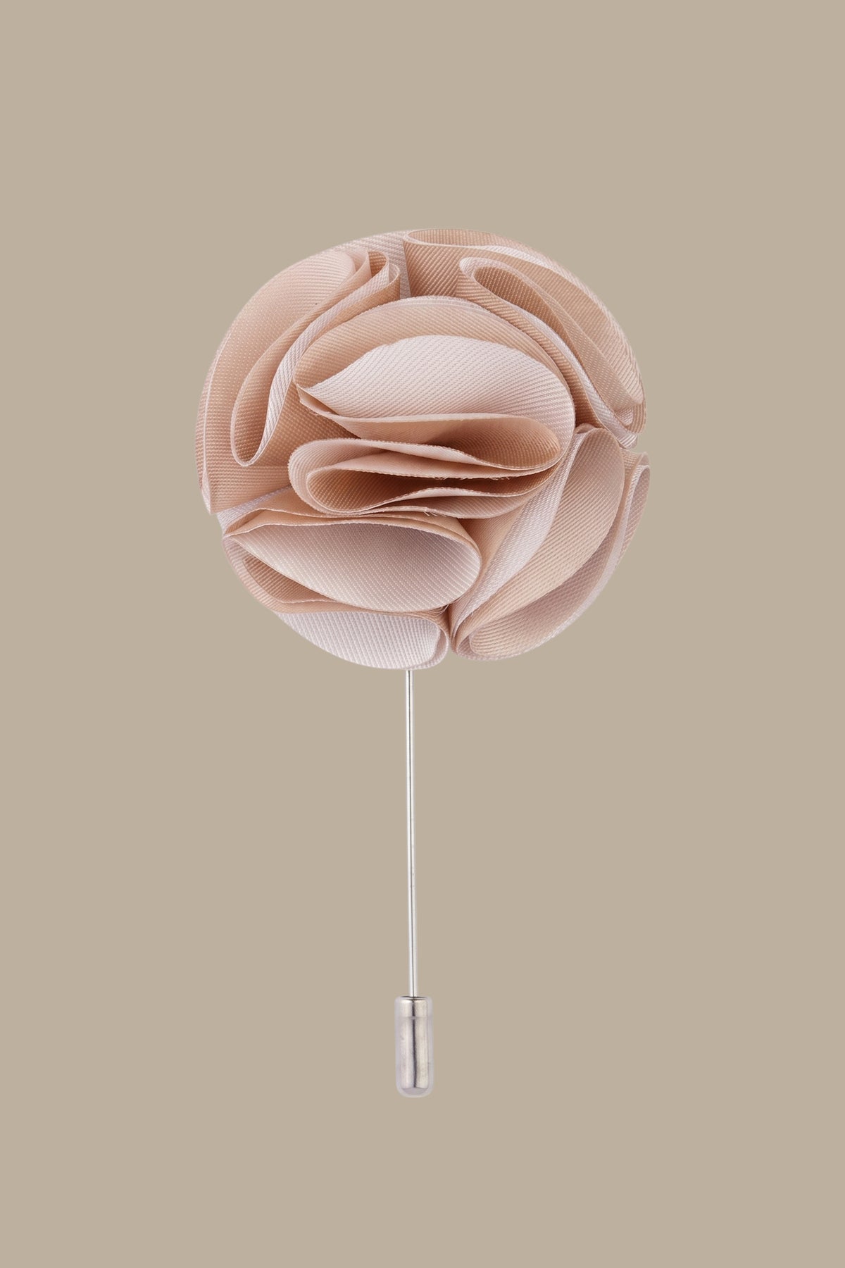 Beige Big Flower Pin