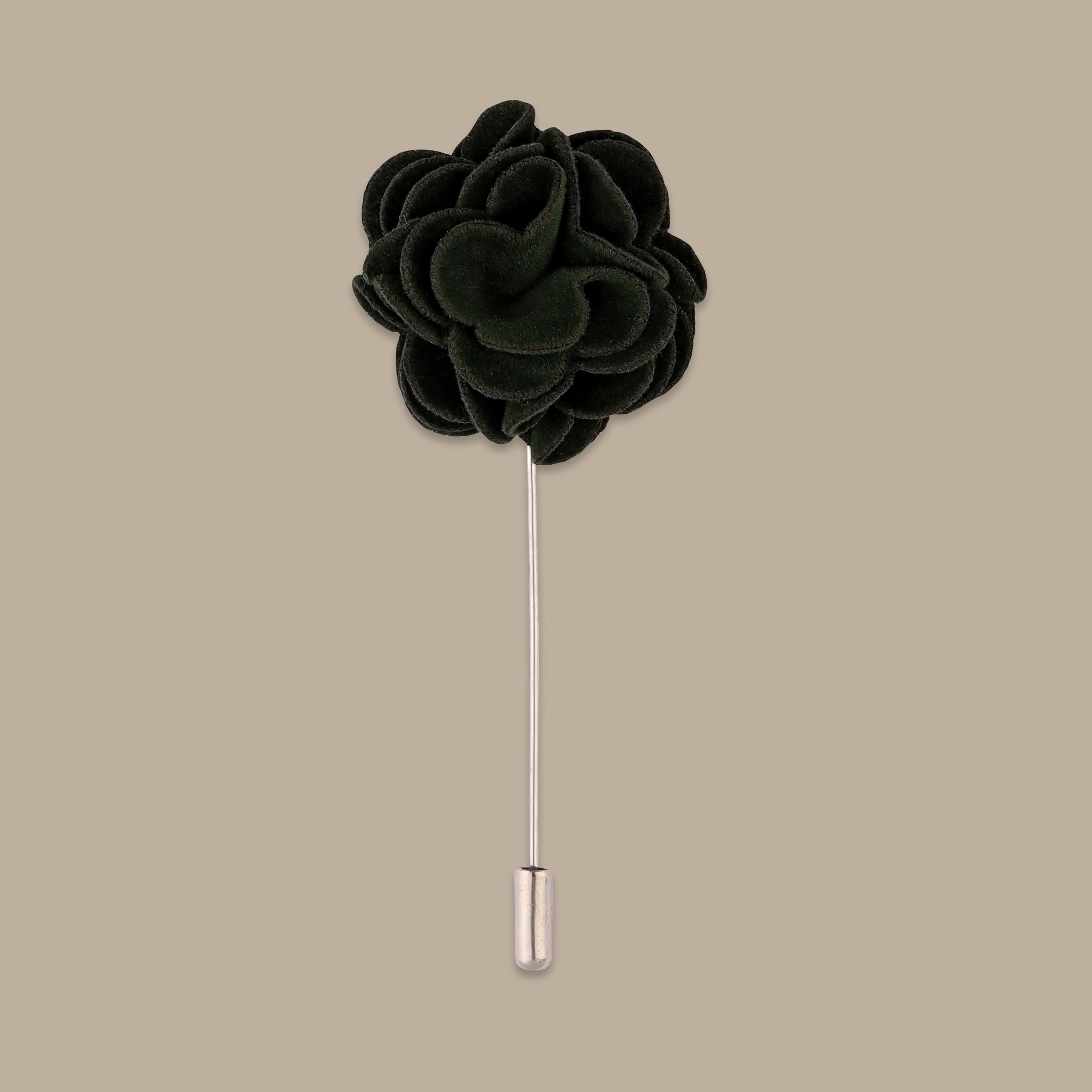 Velvet Green Flower Pin