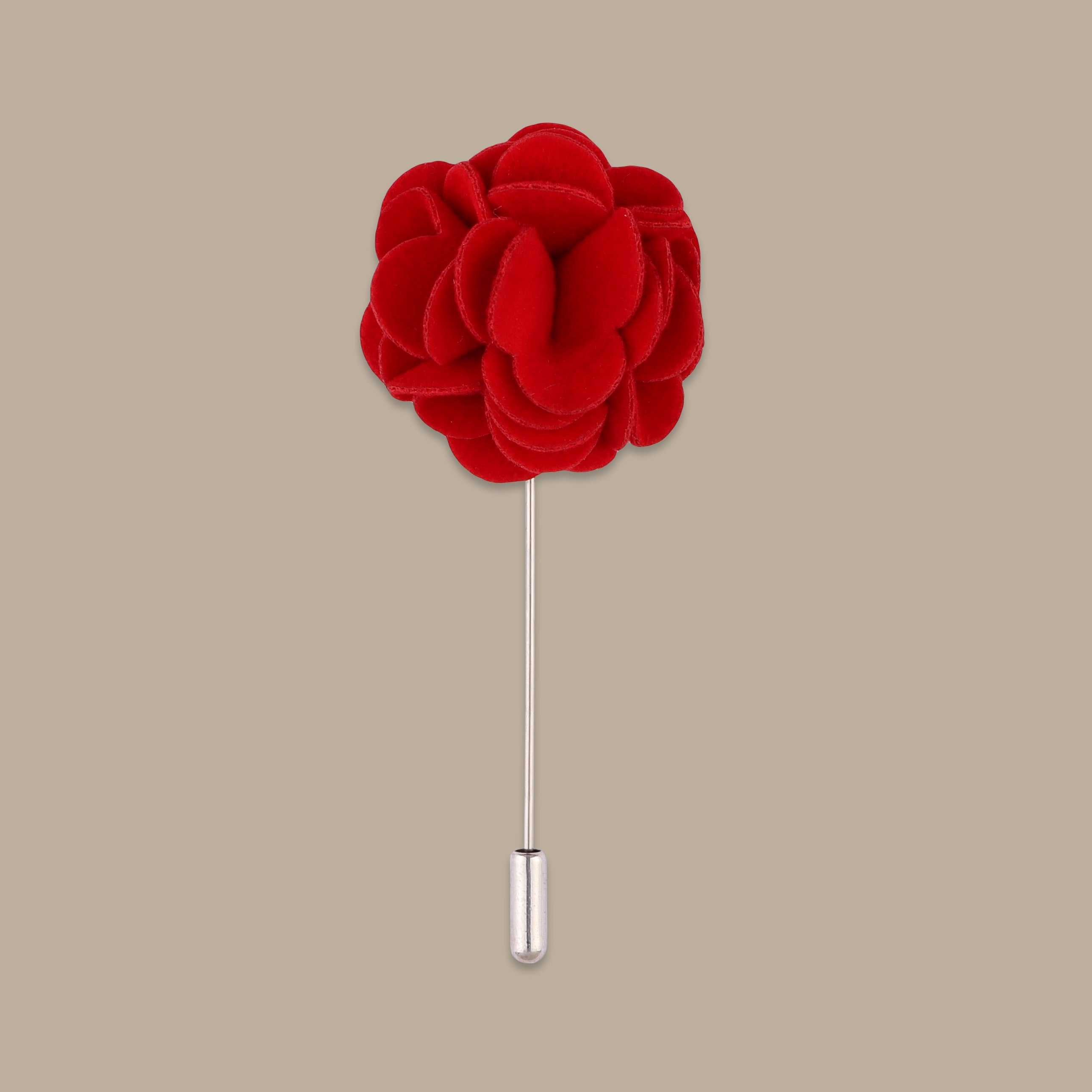 Red Velvet Flower Pin