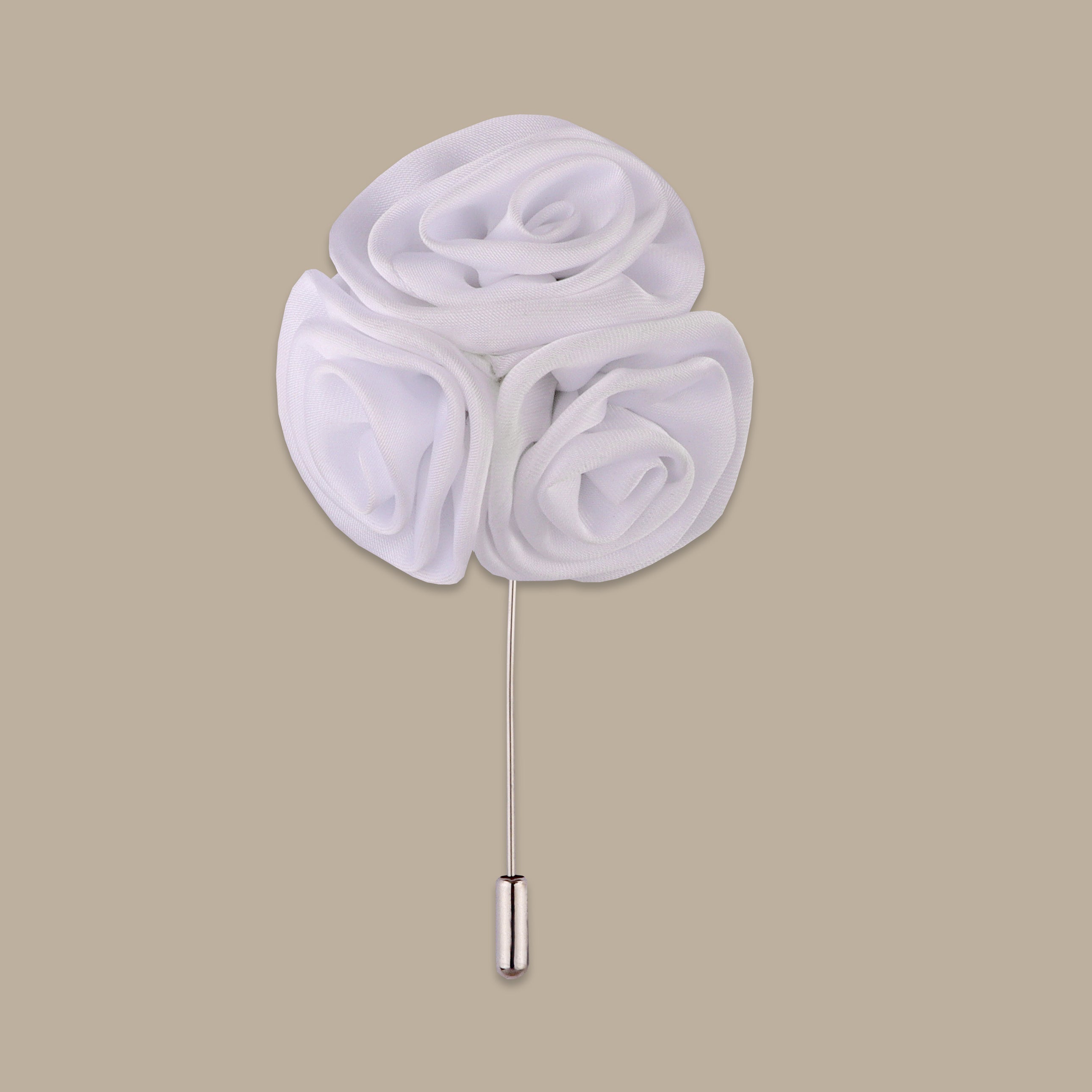 3 White Flowers Pin