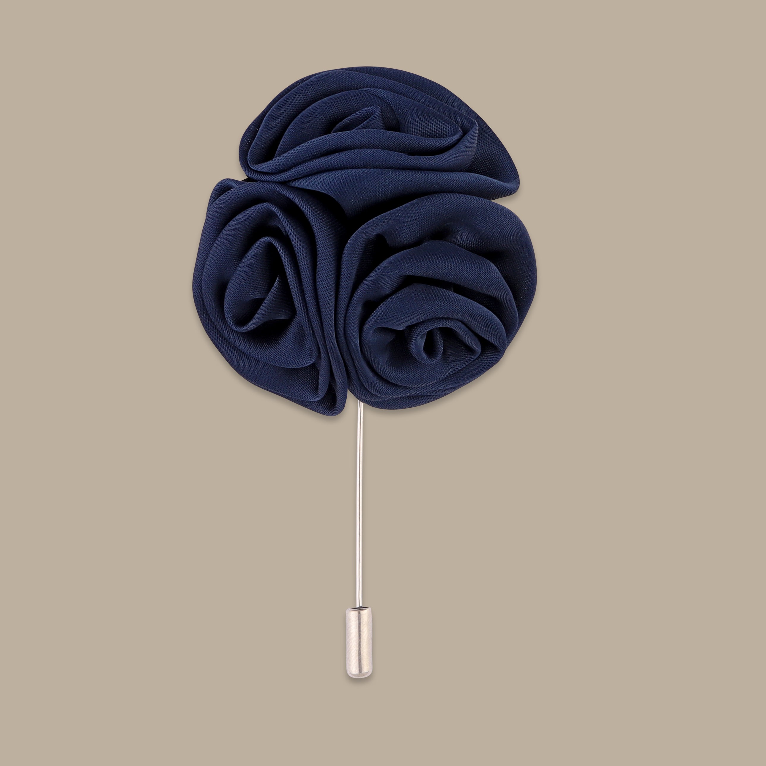 3 Navy Flowers Pin