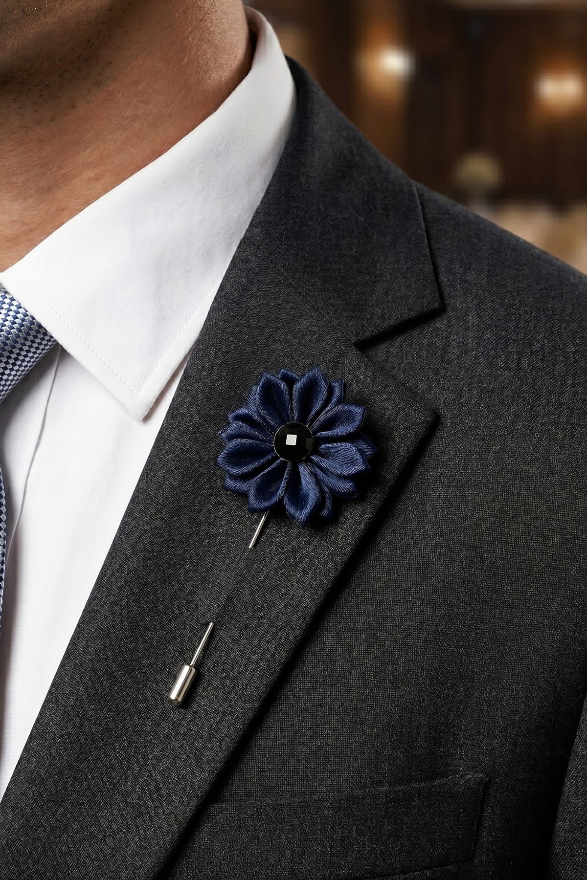 Pin Sunflower Navy