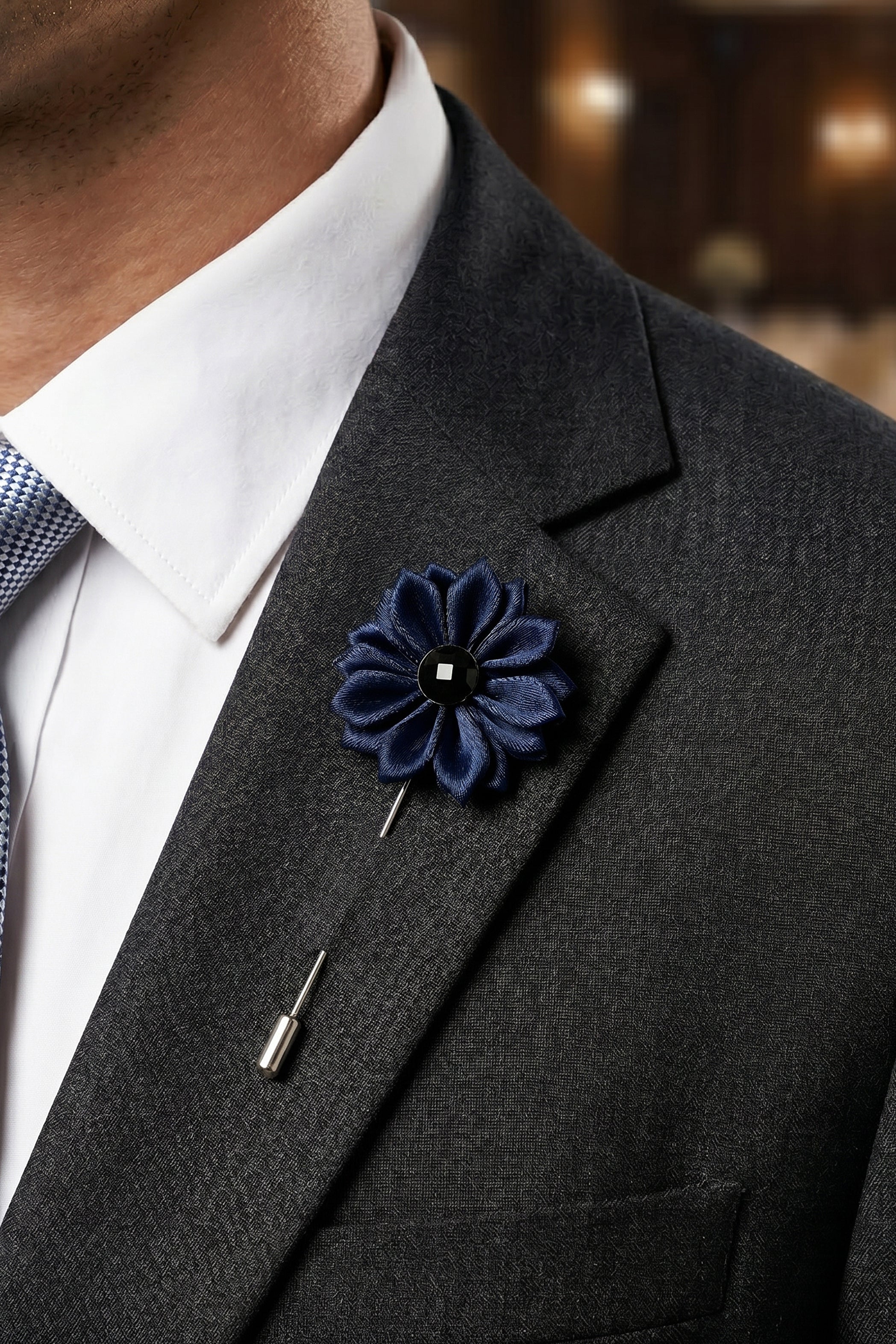 Pin Sunflower Navy