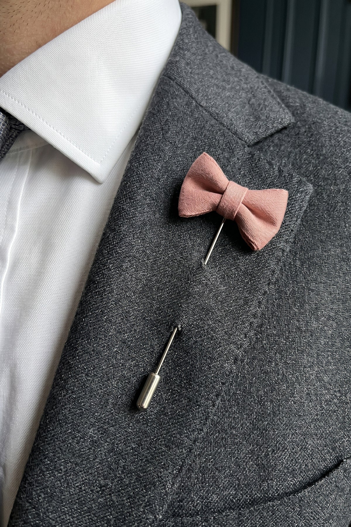 Pink Tie-Shaped Pin