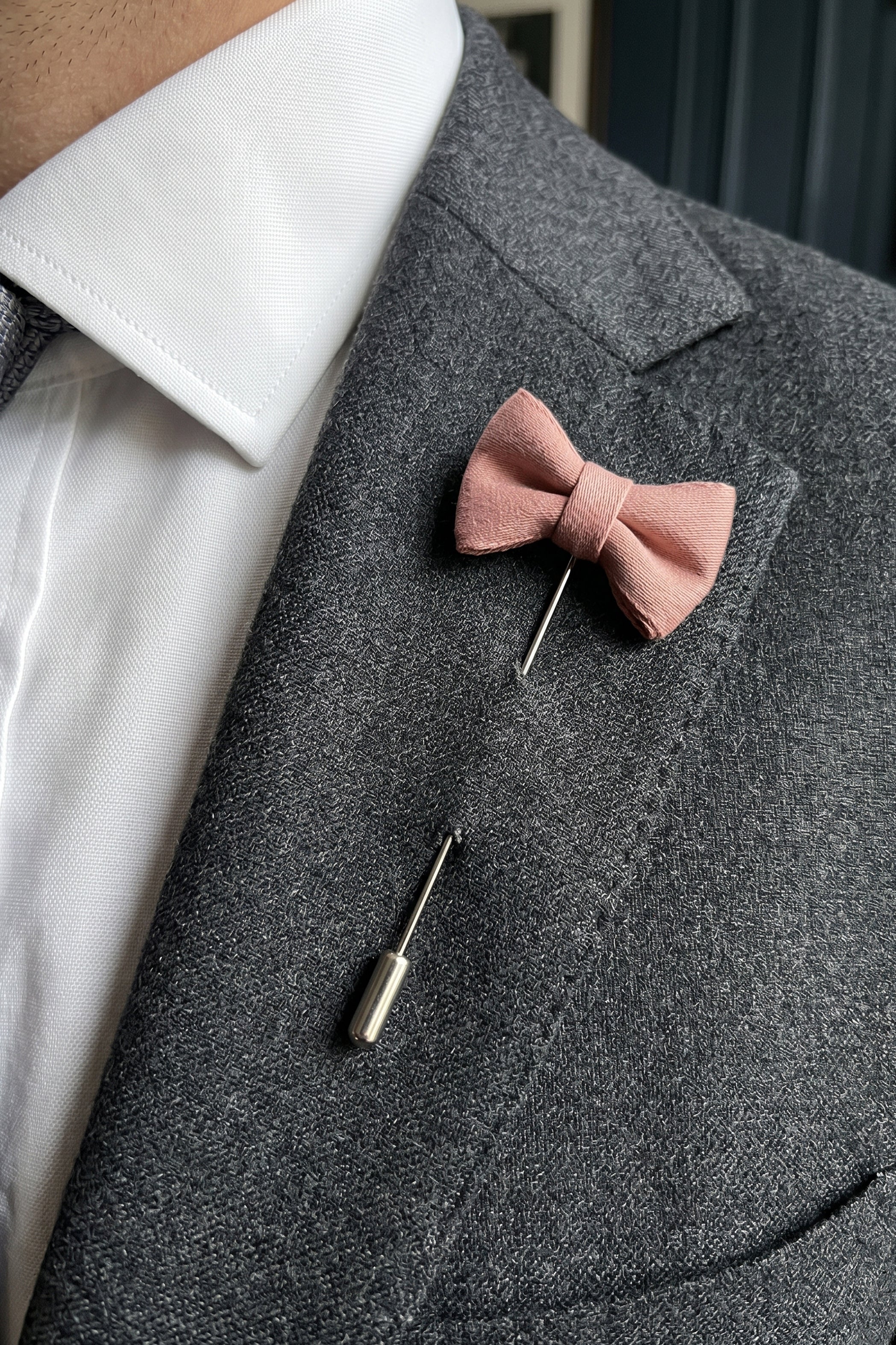 Pink Tie-Shaped Pin
