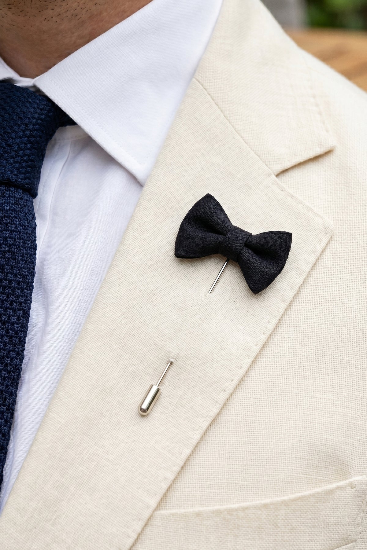 Black Tie Shaped Pin