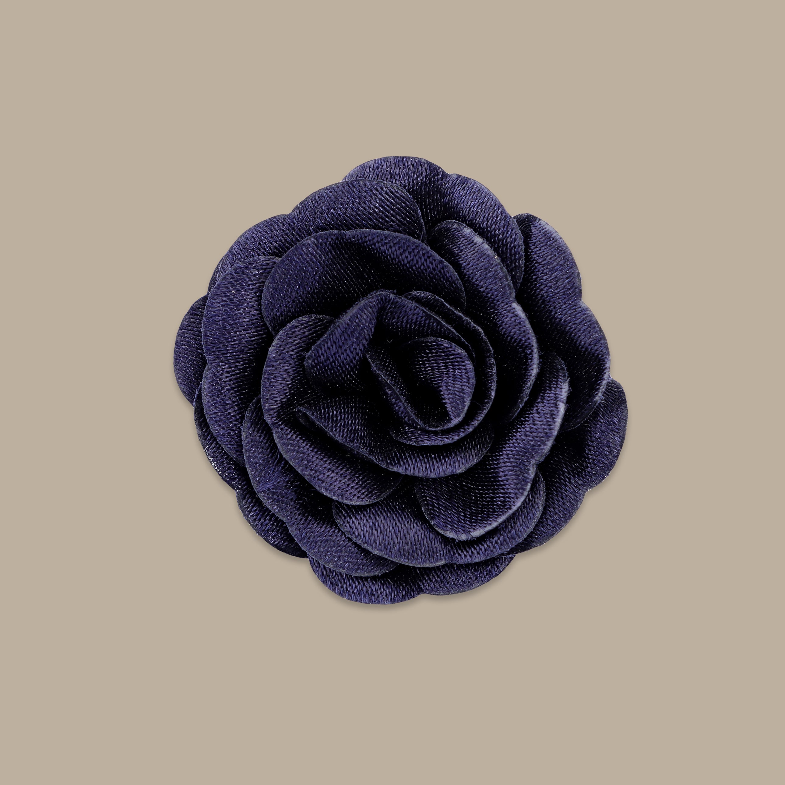 Navy Big Flower Pin