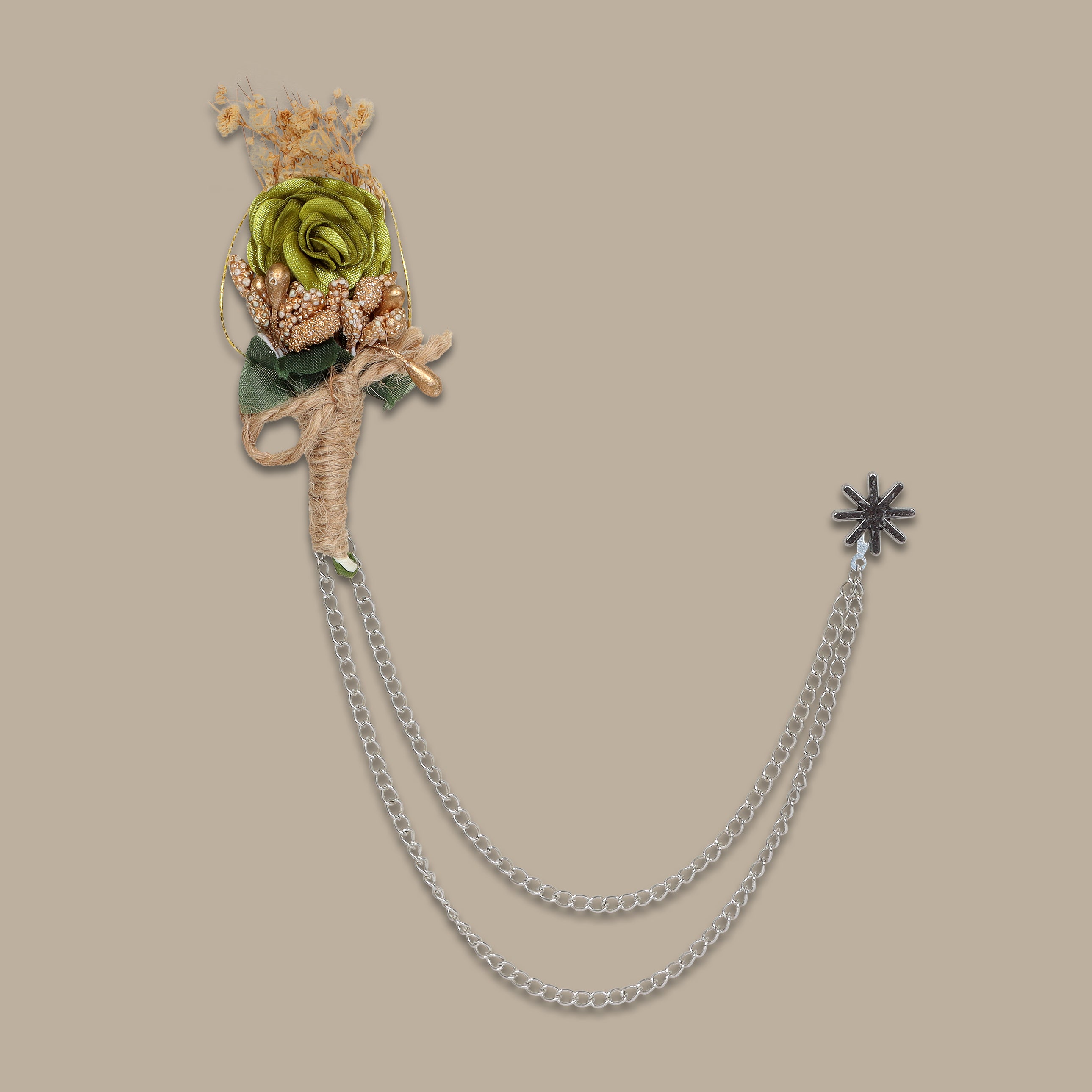 Light Green Flower Double Chained