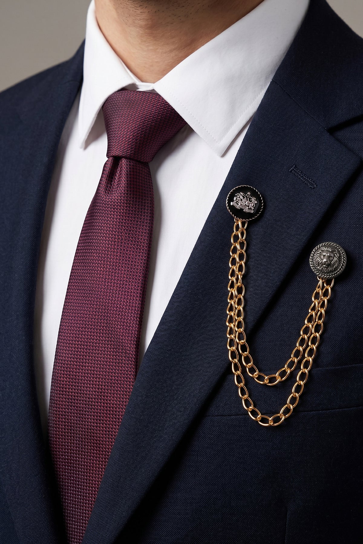 Double Chained Metal Pins