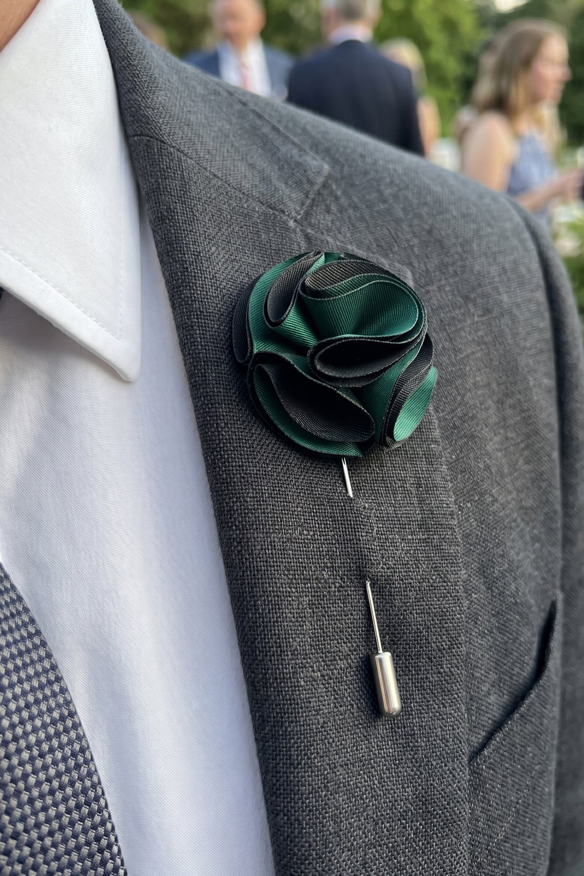 Green Big Flower Pin