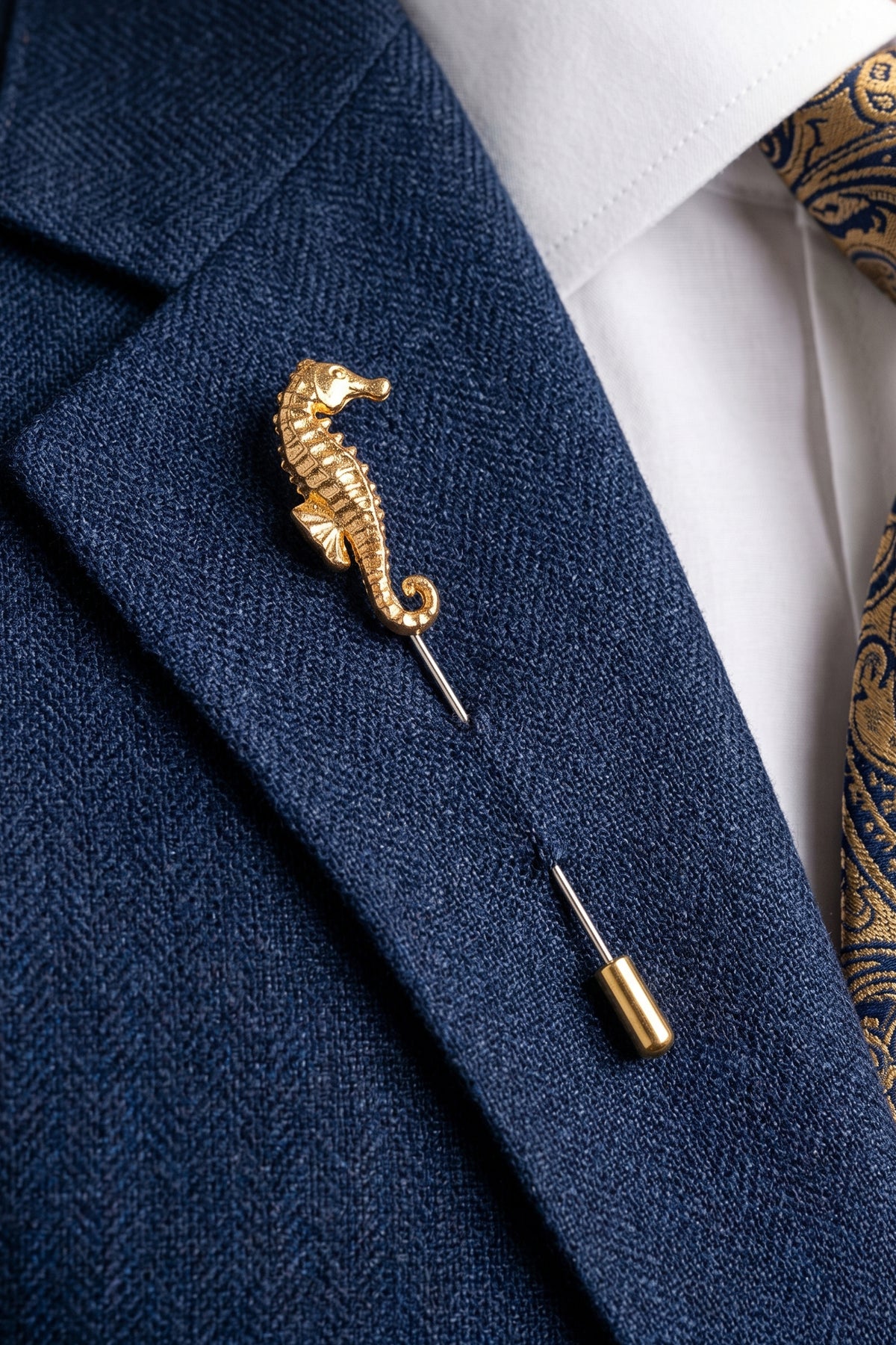 Golden Water Horse Pin