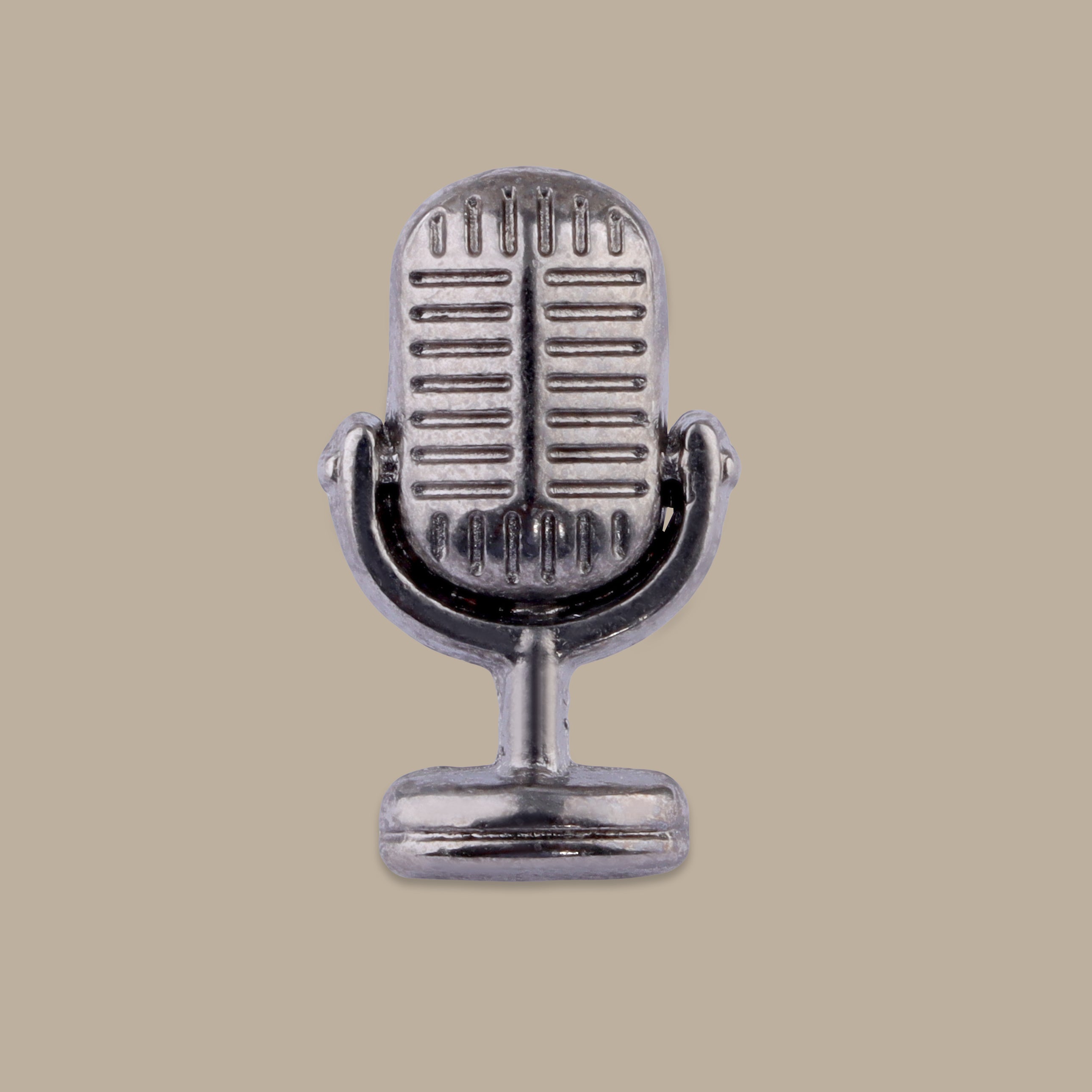 Silver Microphone Pin