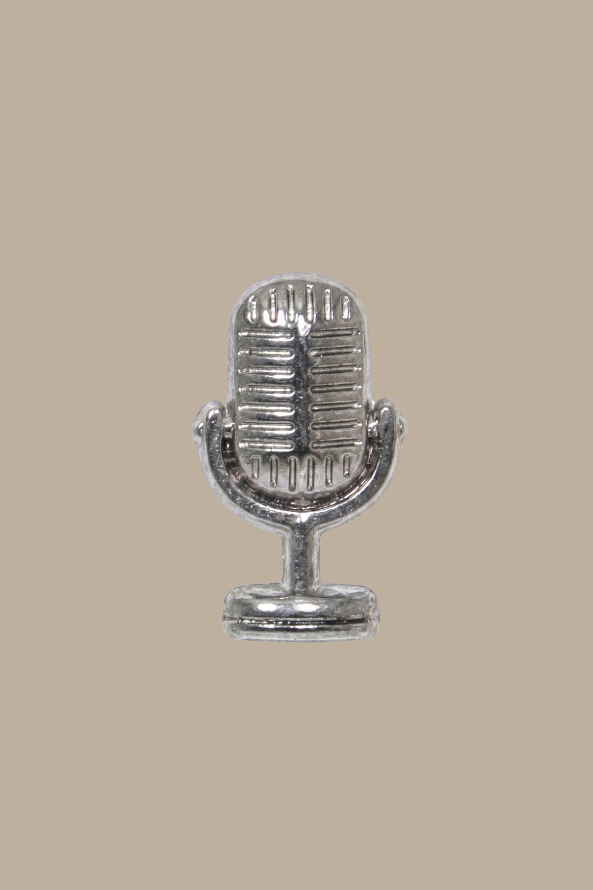 Silver Microphone Pin