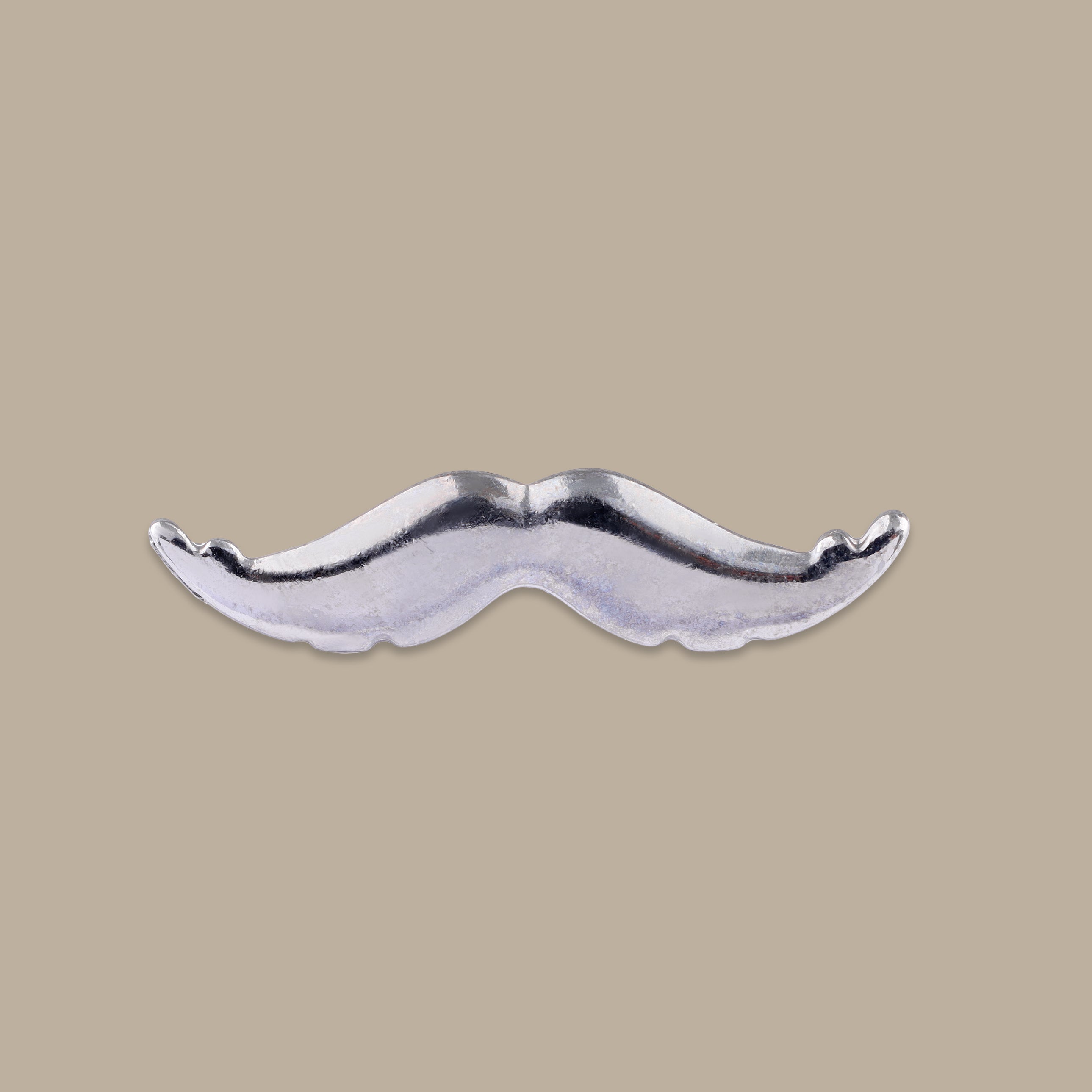 Silver Moustache Pin