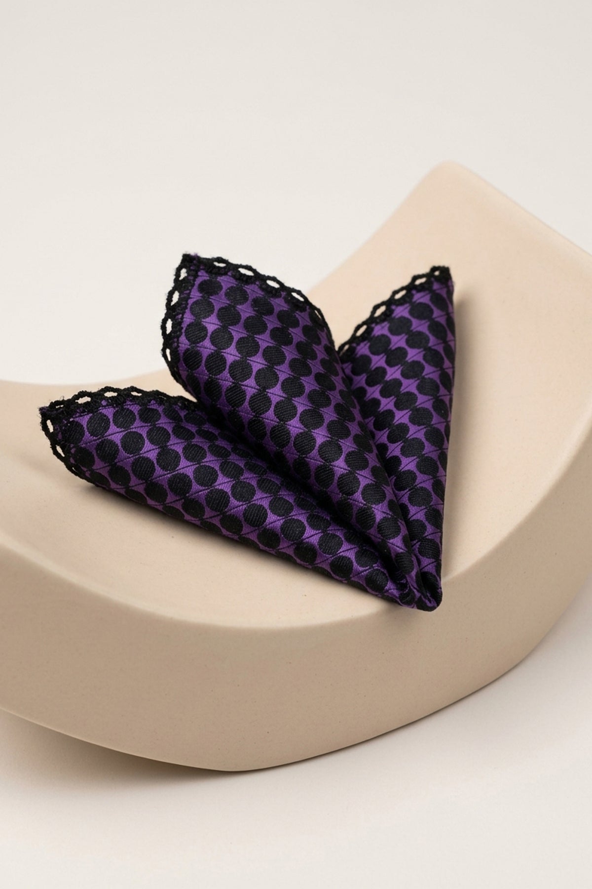Purple Structured Pocket Square