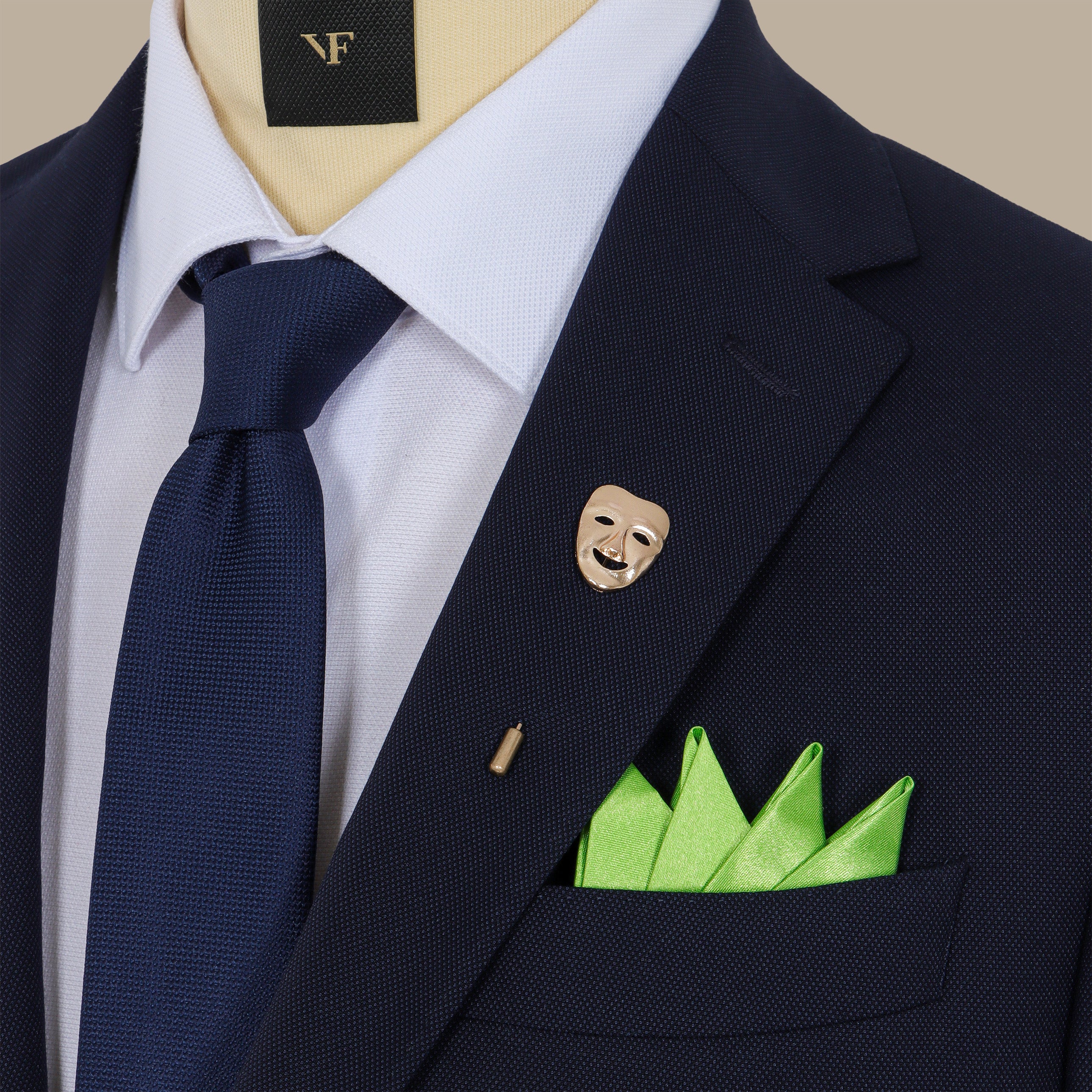 Cartoon Pocket Square in Light Green