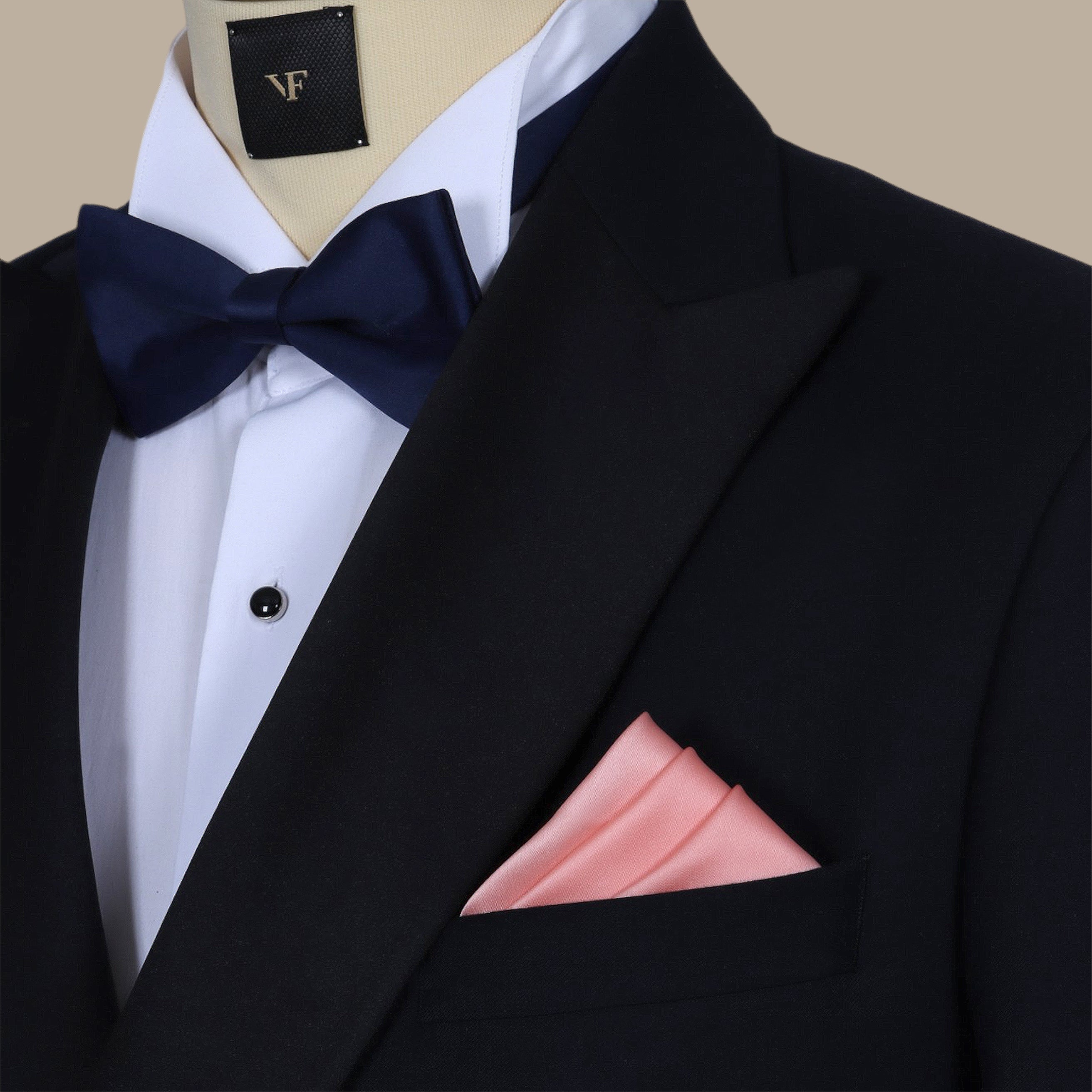 Salmon Satin Pocket Square