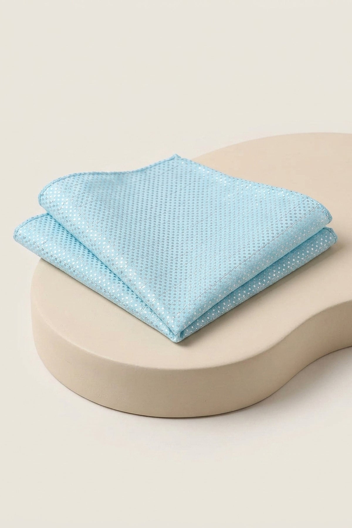 Turquoise Dotted Pocket Square