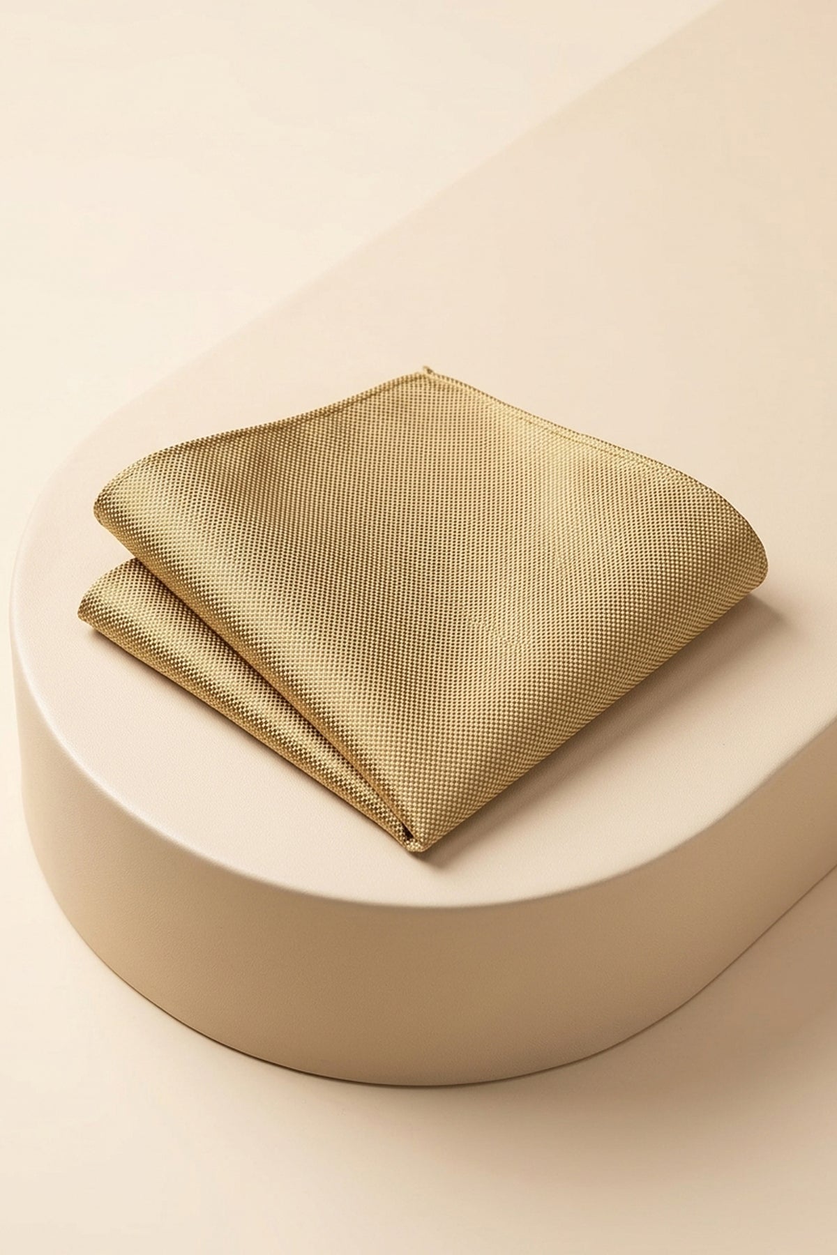 Khaki Oxford Pocket Square