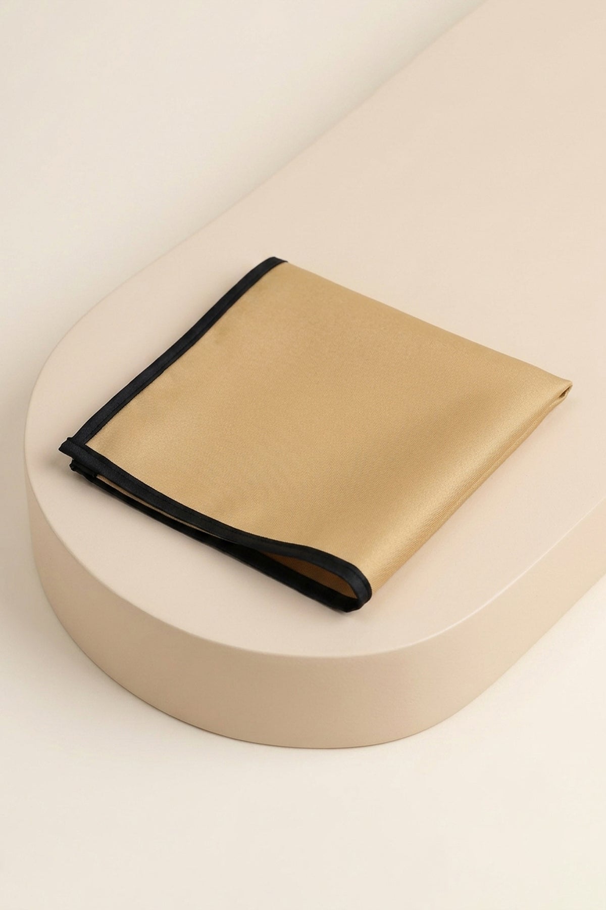 Satin Pocket Square with Piping